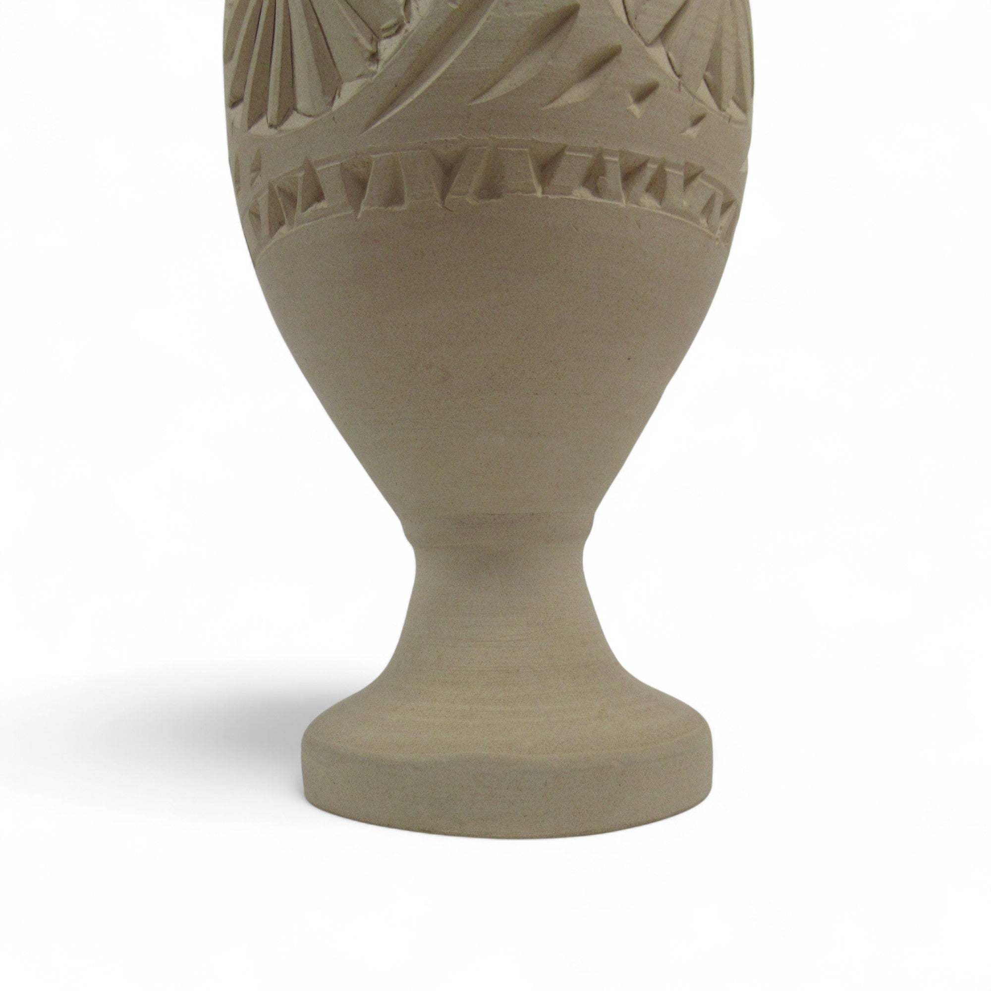 Ceramic Terracotta Hand Decorated Bud Vase 18.5cm Unbranded | Pre-Loved