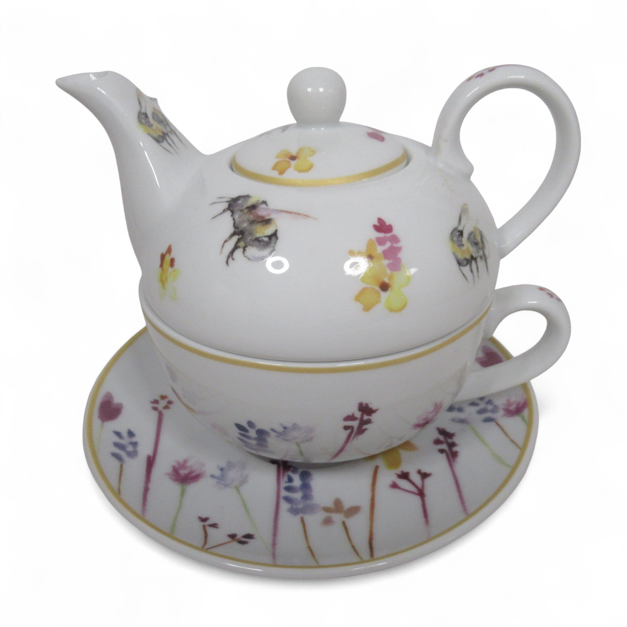 Teapot image of Busy Bees Tea for One Fine China The Leonardo Collection
