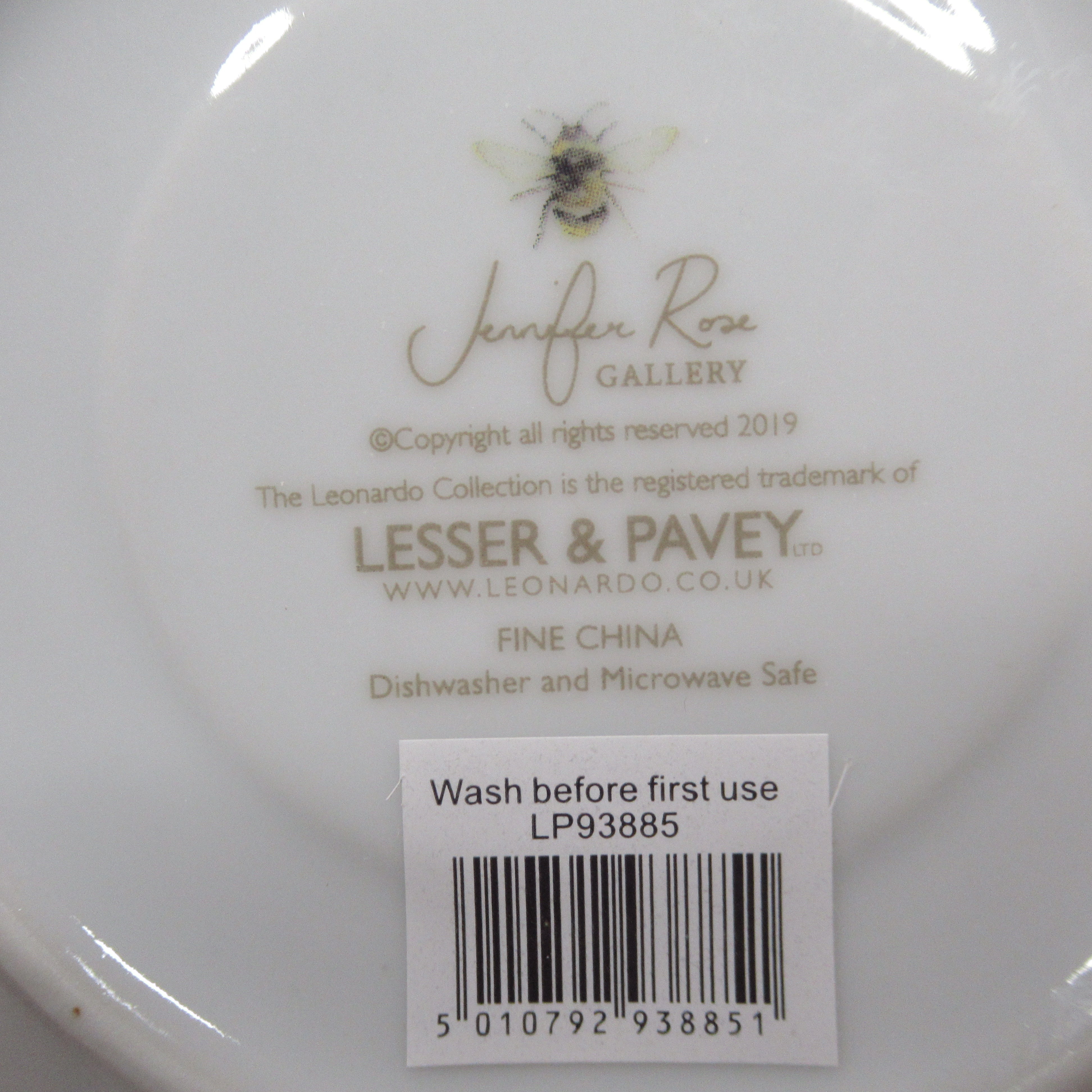 Underside image of Busy Bees Tea for One Fine China The Leonardo Collection