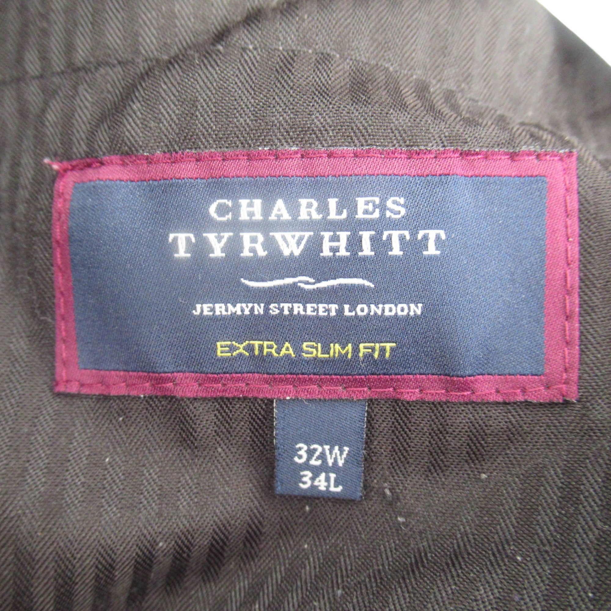 Size label image for Charles Tyrwhitt 38L Slim Fit Grey Suit Formal Menswear | Preloved 