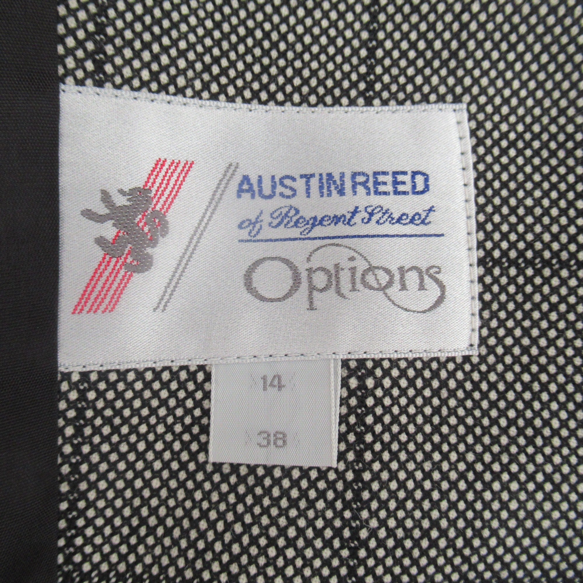 Brand label image for Austin Reed UK 14 Grey Vintage Jacket Smart Womenswear | Preloved 