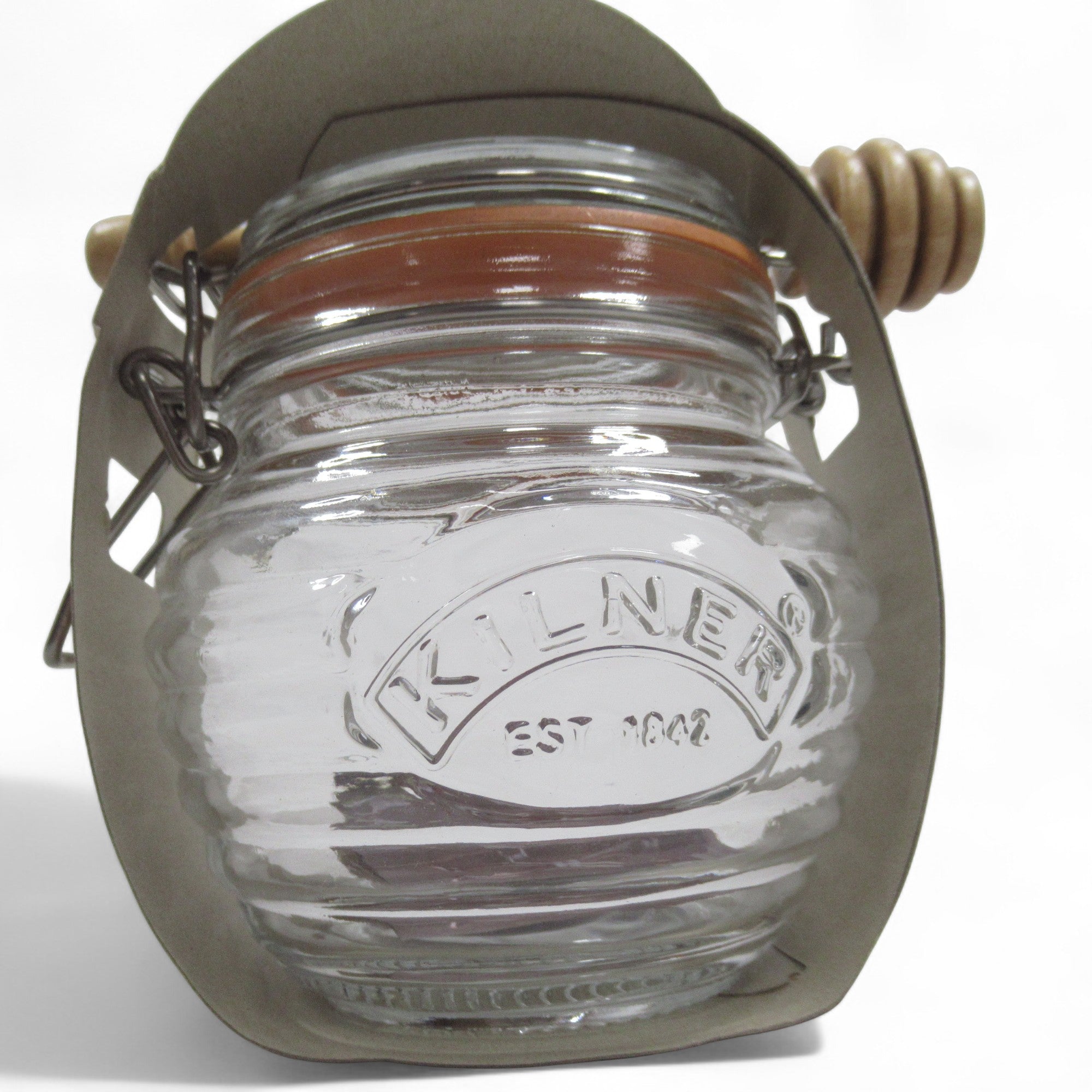 Side image 2 of Kilner Honey Pot with Beechwood Dipper 0.4ltr Kitchenware | Pre-Loved 