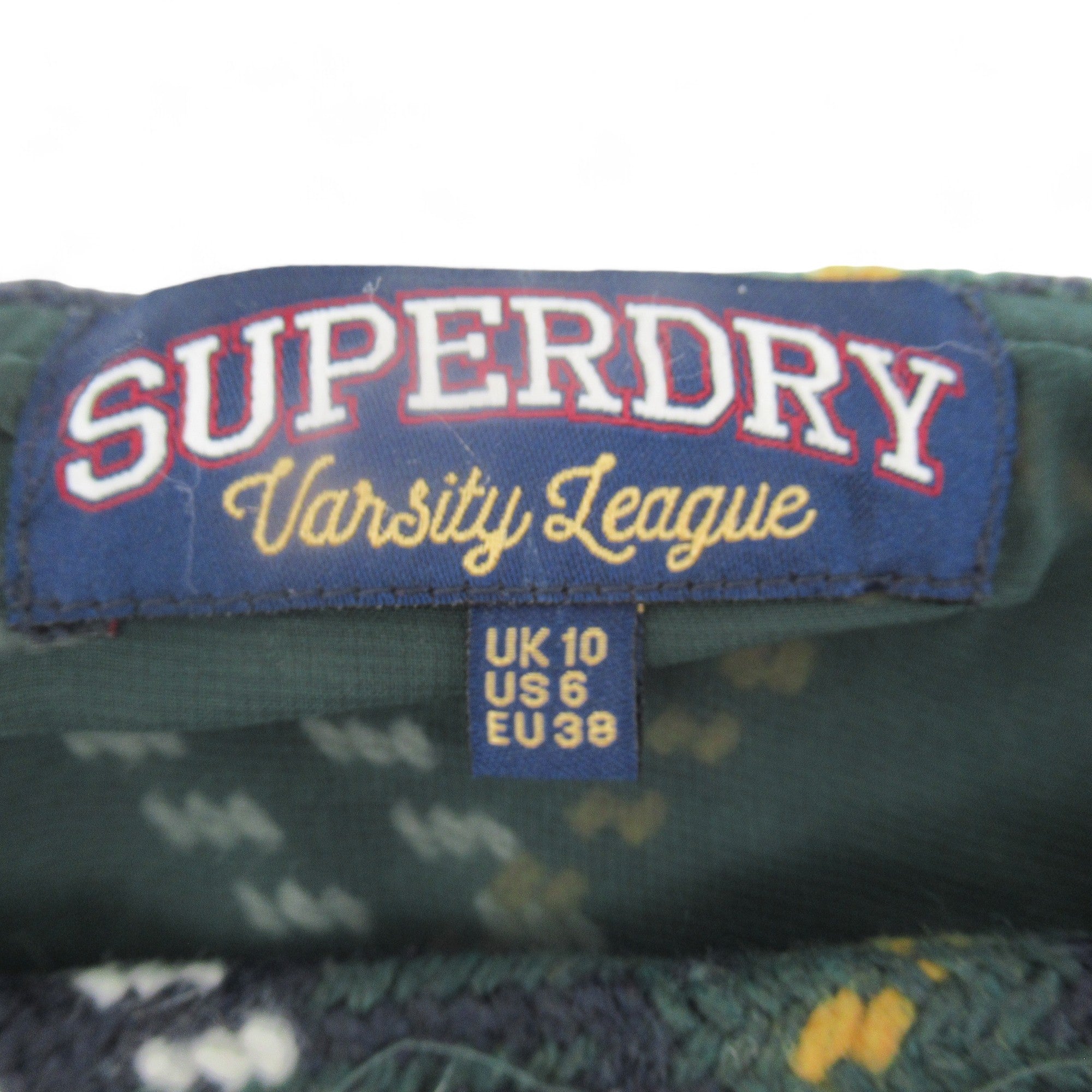 Brand label image for Superdry UK 10 Green Tartan Mini Skirt Womenswear | Preloved 