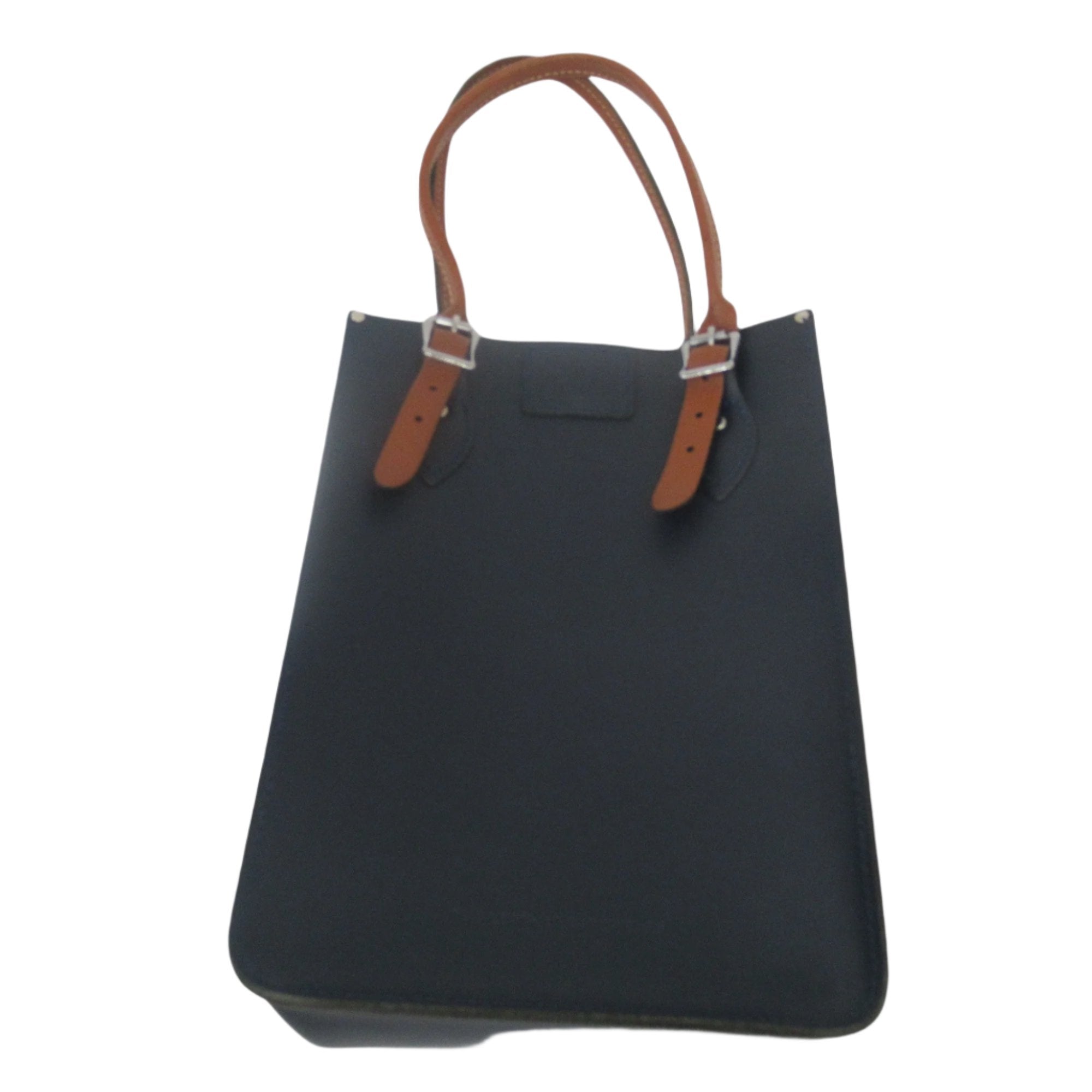 Front image for The Real Leather Company Tote Bag Blue Brown Womenswear | Preloved 