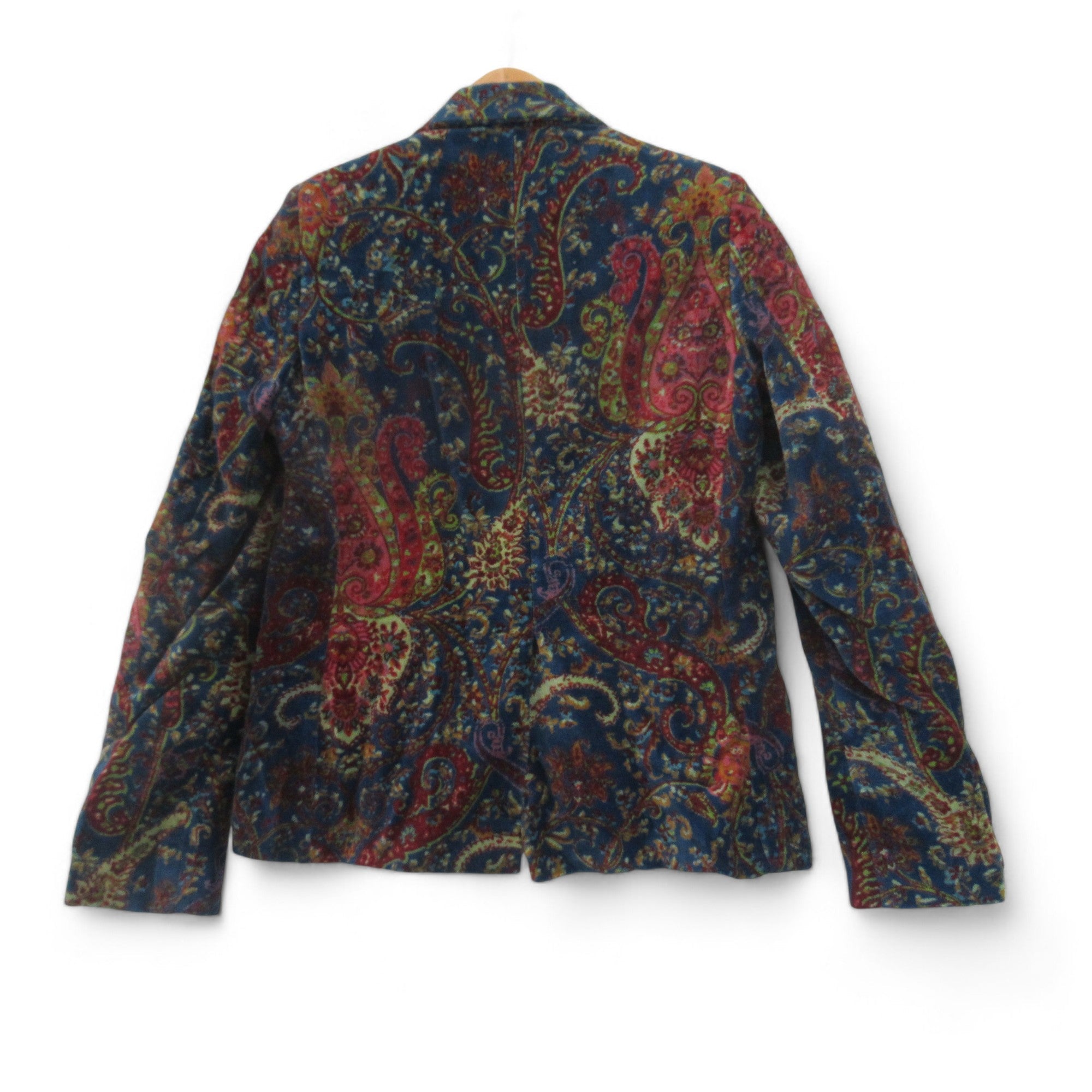 Back image for Daisy Snow Small Multicoloured Velvet Paisley Jacket Womenswear | Preloved 