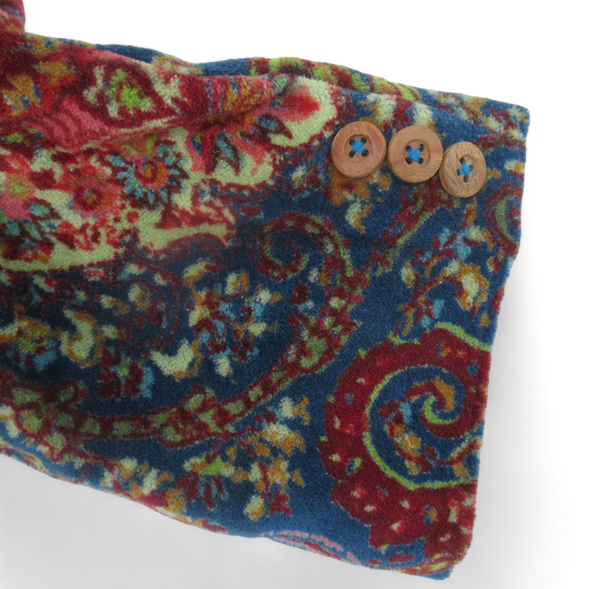 cuff image for Daisy Snow Small Multicoloured Velvet Paisley Jacket Womenswear | Preloved 