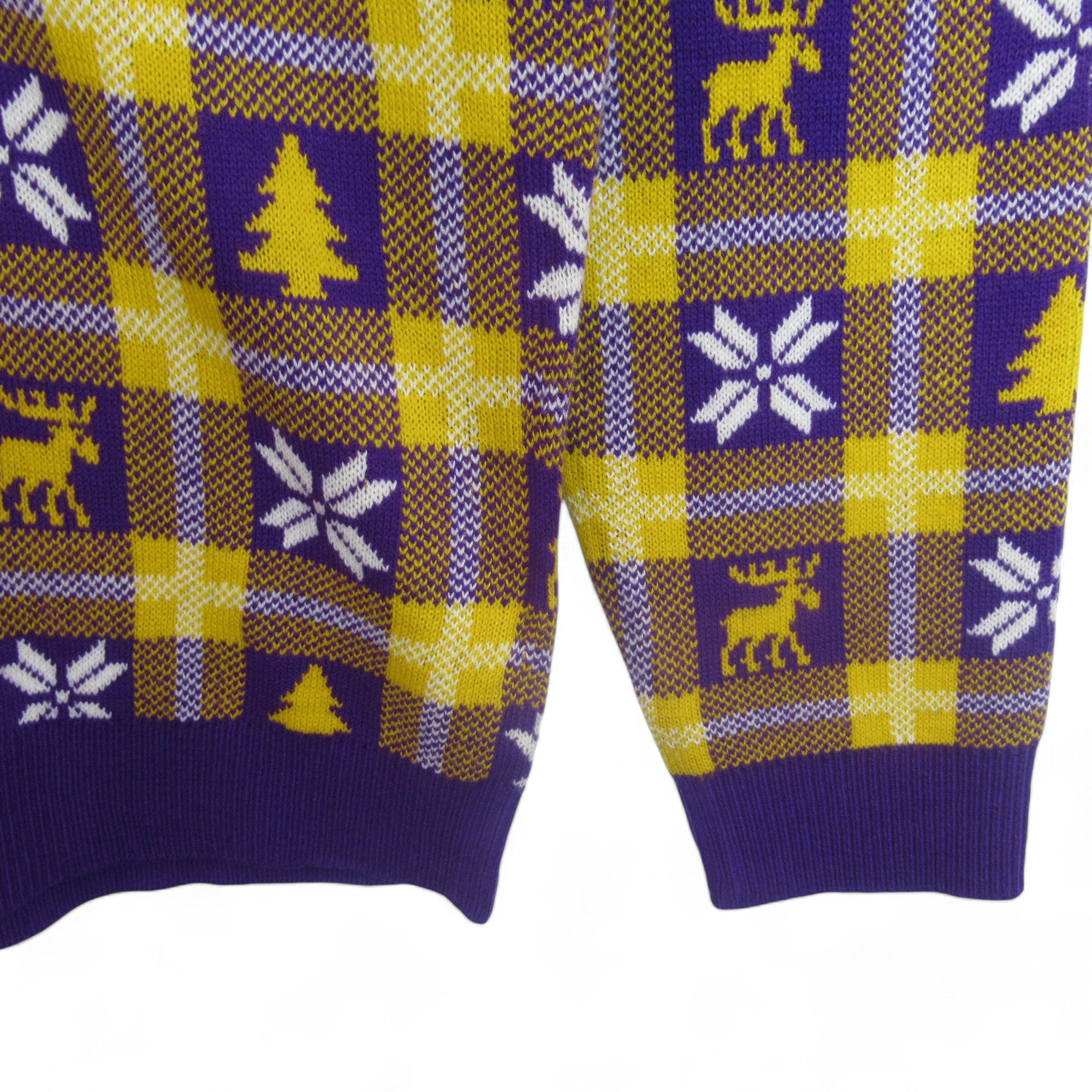 sleeve image for NFL Team Apparel XL Purple Yellow Vintage Jumper Menswear | Preloved 