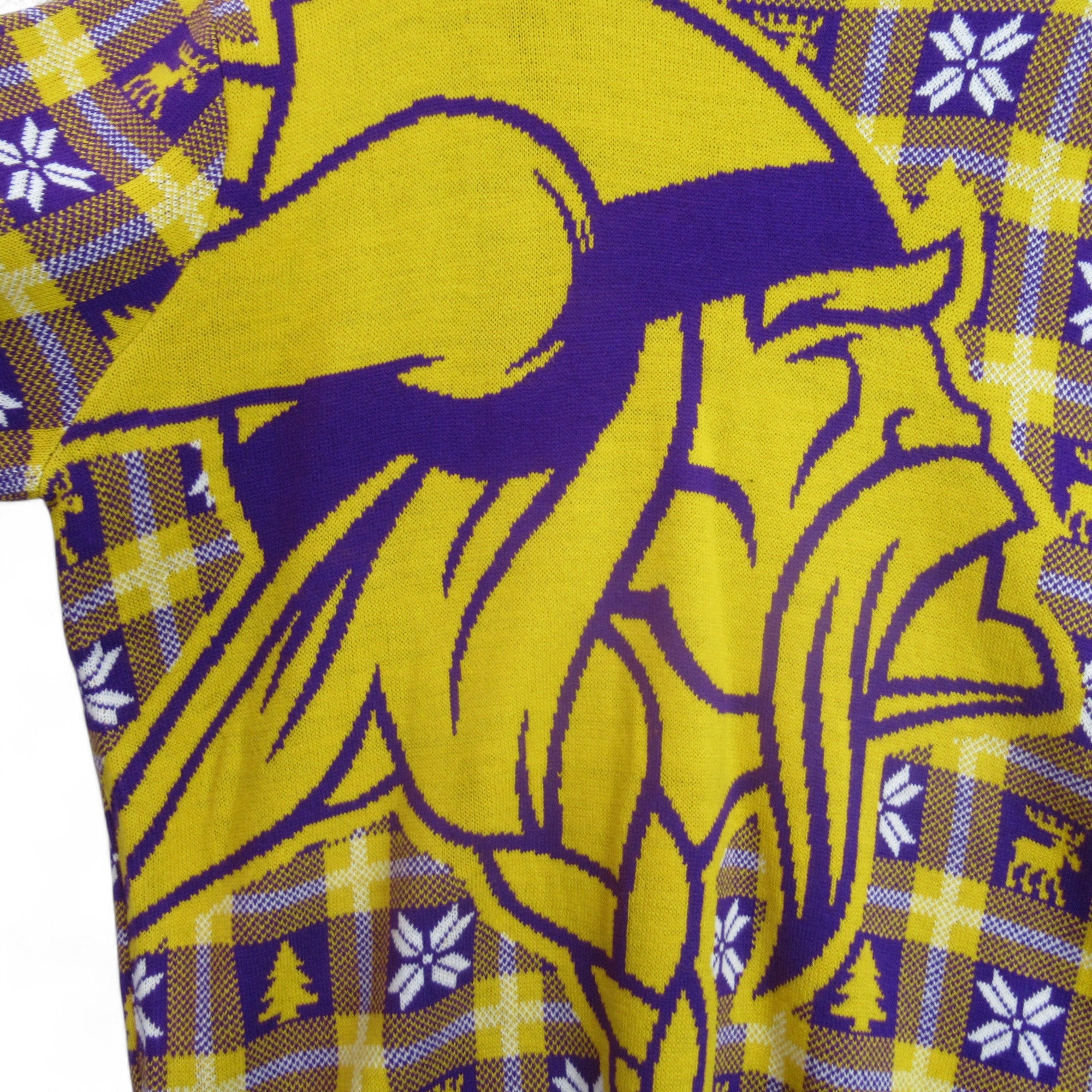 logo image for NFL Team Apparel XL Purple Yellow Vintage Jumper Menswear | Preloved 