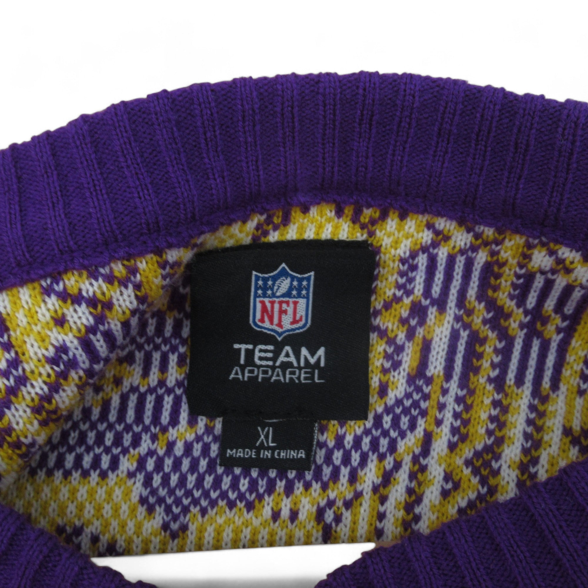 label image for NFL Team Apparel XL Purple Yellow Vintage Jumper Menswear | Preloved 