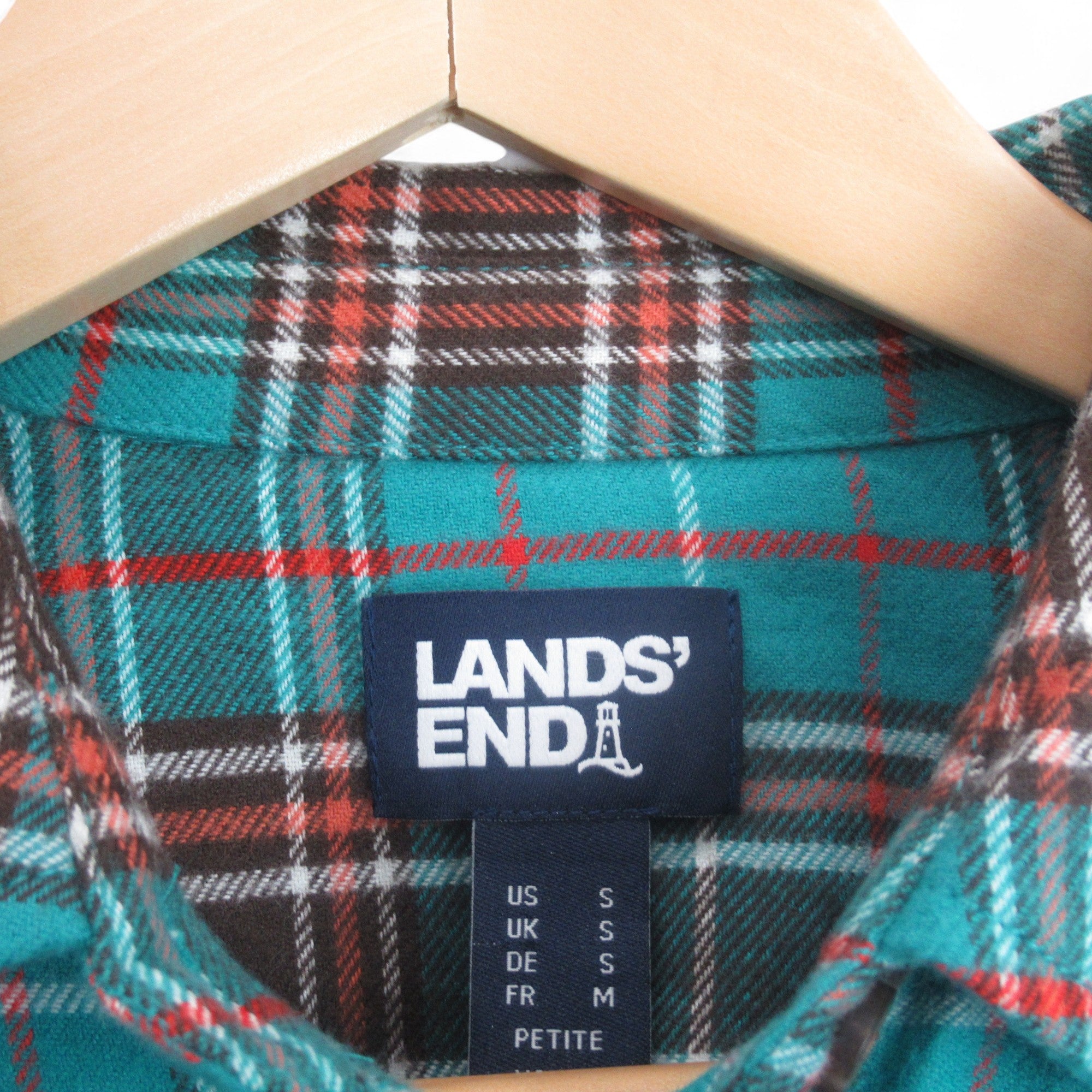 brand label image for Lands End Small Multicoloured Check Shirt Womenswear | Preloved 