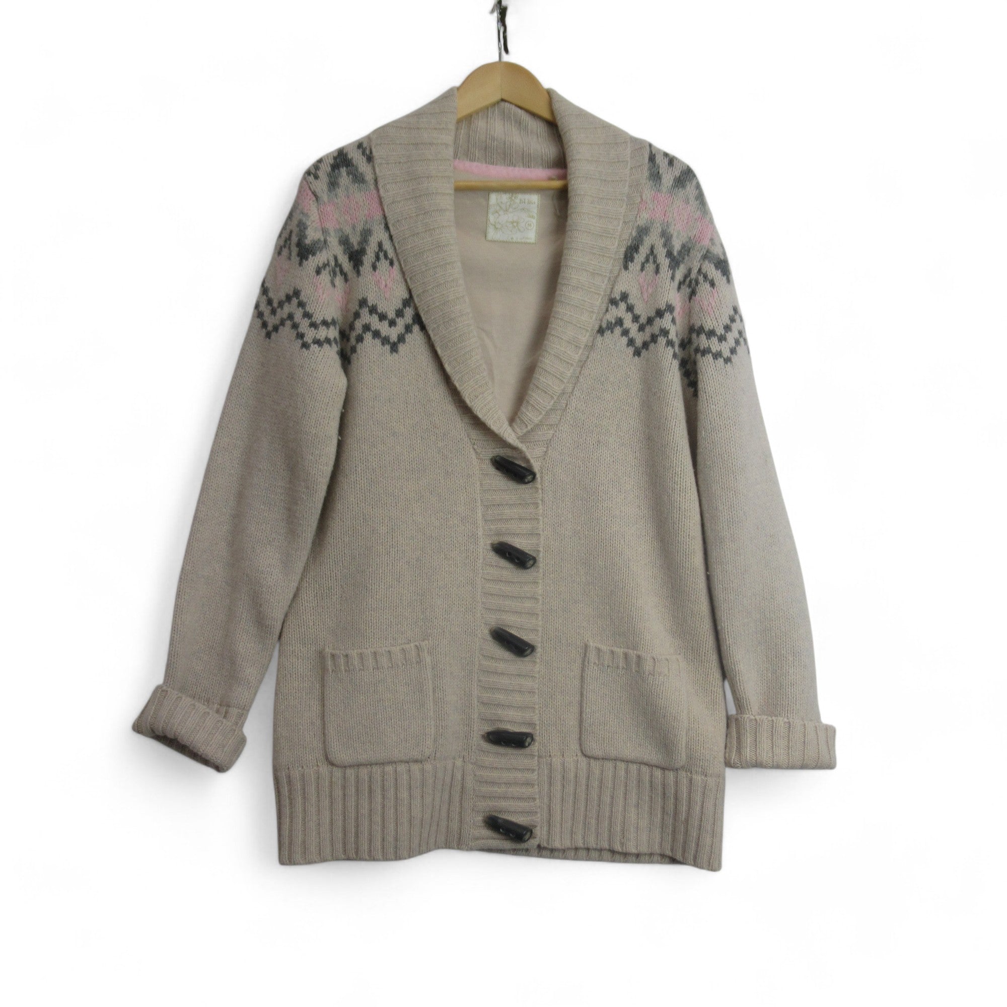 front image for Fat Face UK 16 Cream Knit Cardigan Womenswear | Preloved 