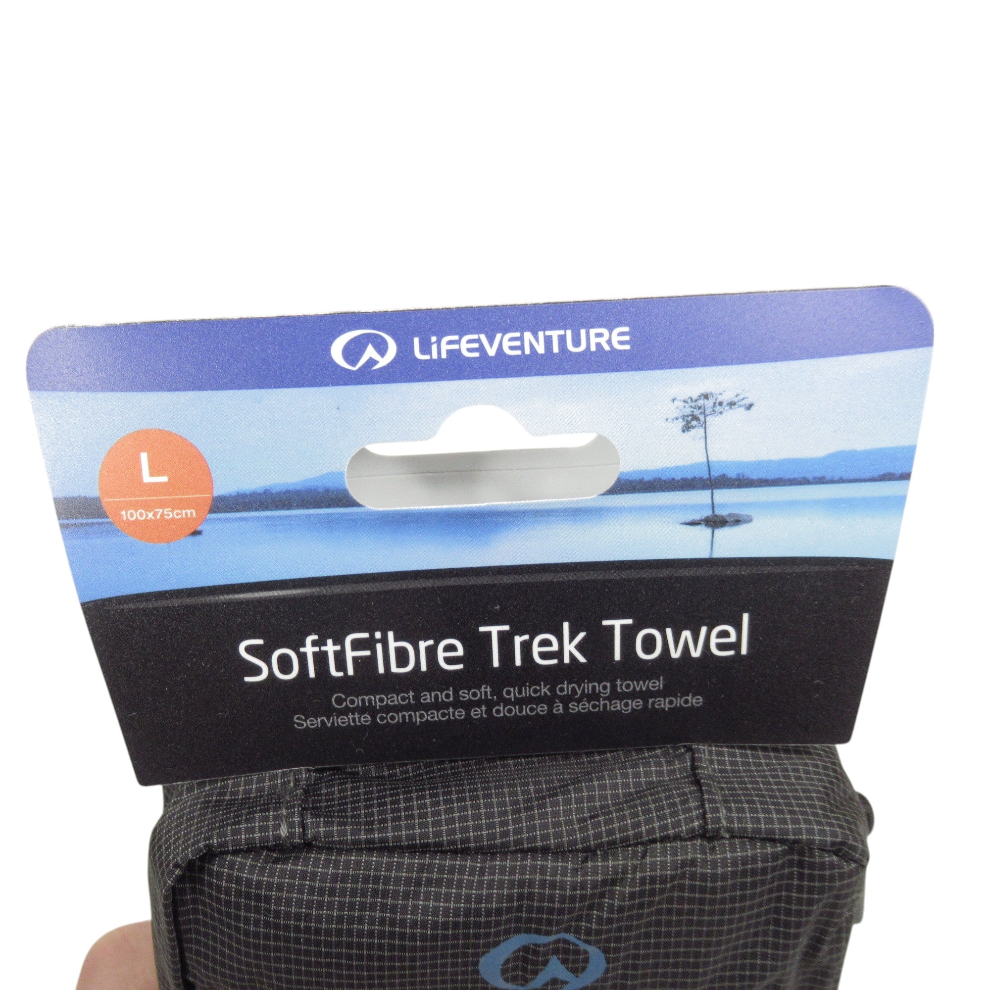 Lifeventure Trek Towel Large 100x75cm Blue Soft-Feel Fabric | Pre-loved