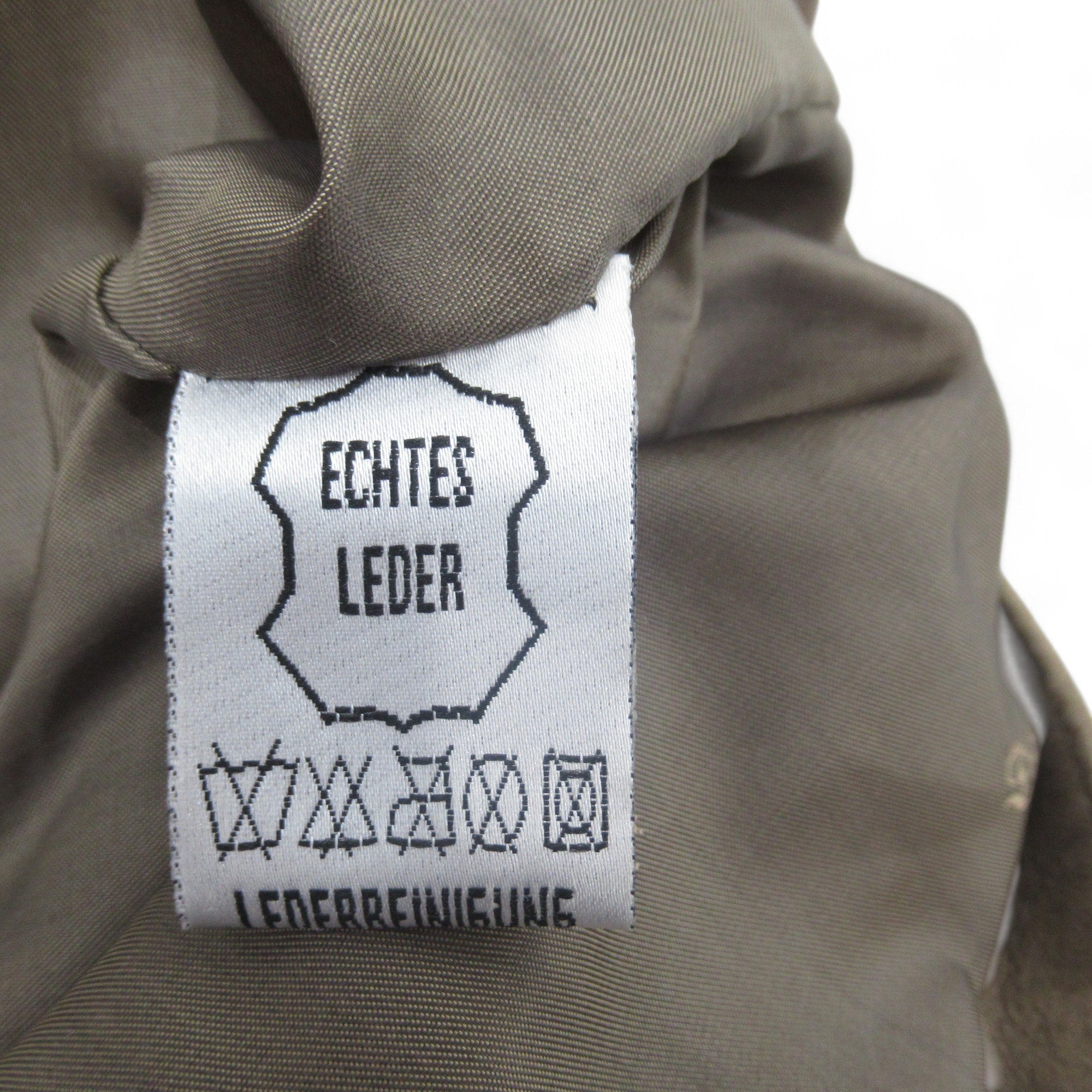 care label image for Distler Large Tan Suede Vintage Waistcoat Menswear | Preloved