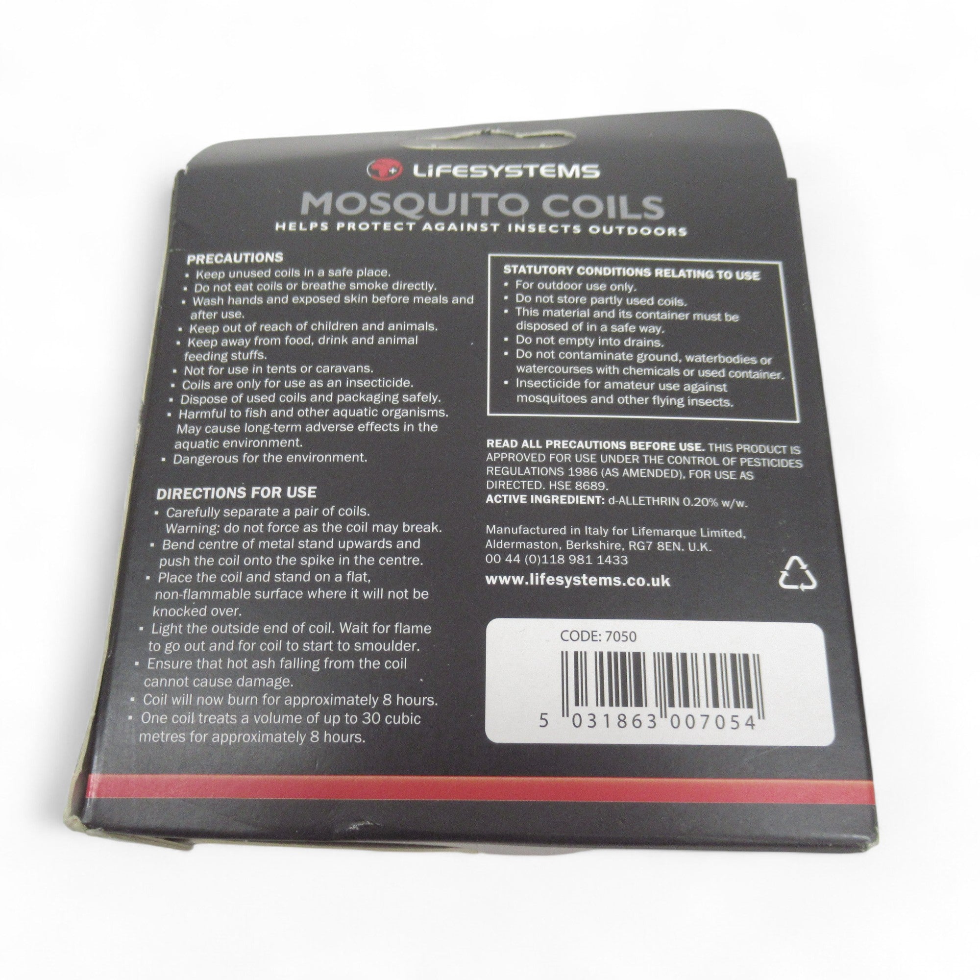 Life Systems Mosquito Repellent Smoke Coils Pack of 10 | Pre-loved