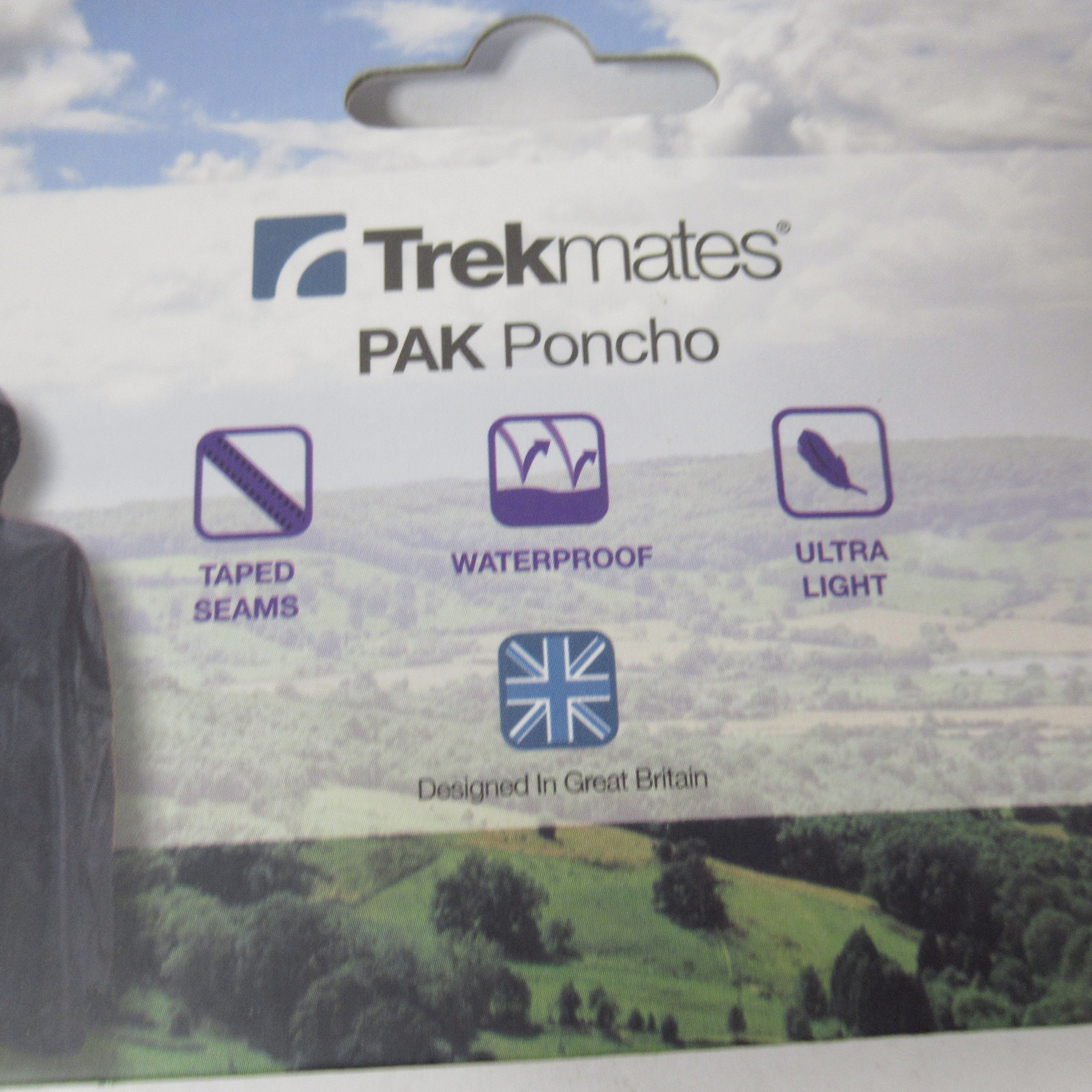 Trekmates PAK Poncho Black One-Size Waterproof Lightweight | Pre-loved