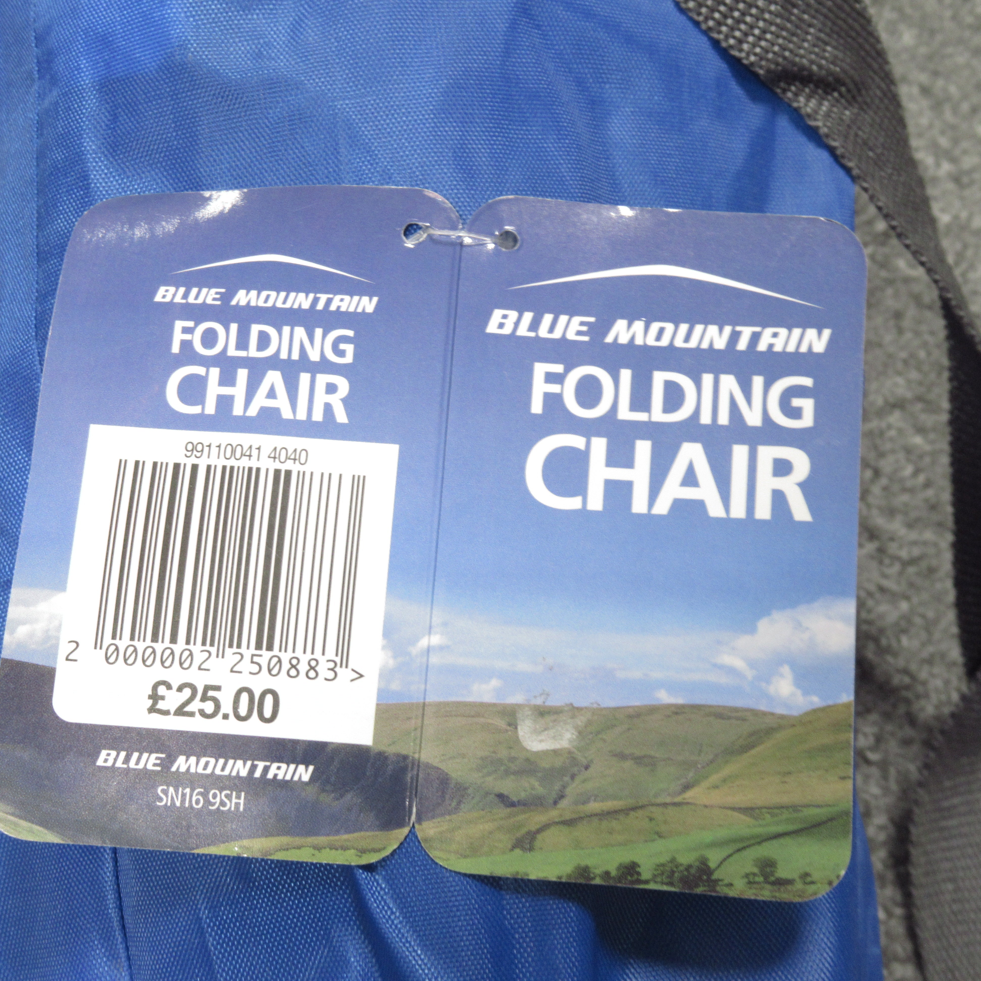 Blue Mountain Folding Camping Chair Blue w/ Carry Bag | Pre-loved
