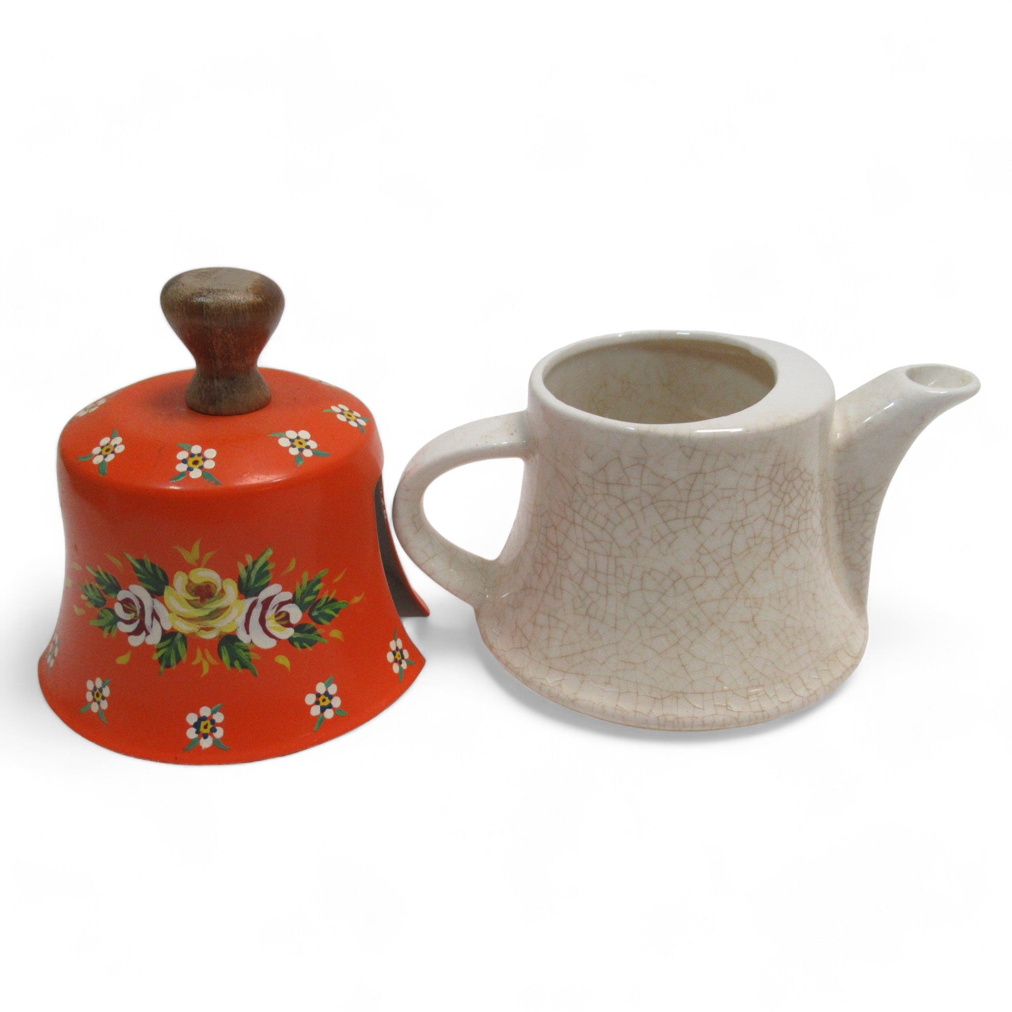 Teapot image of Miniature Tea Pot & Sugar Bowl Set w/ Metal Lids