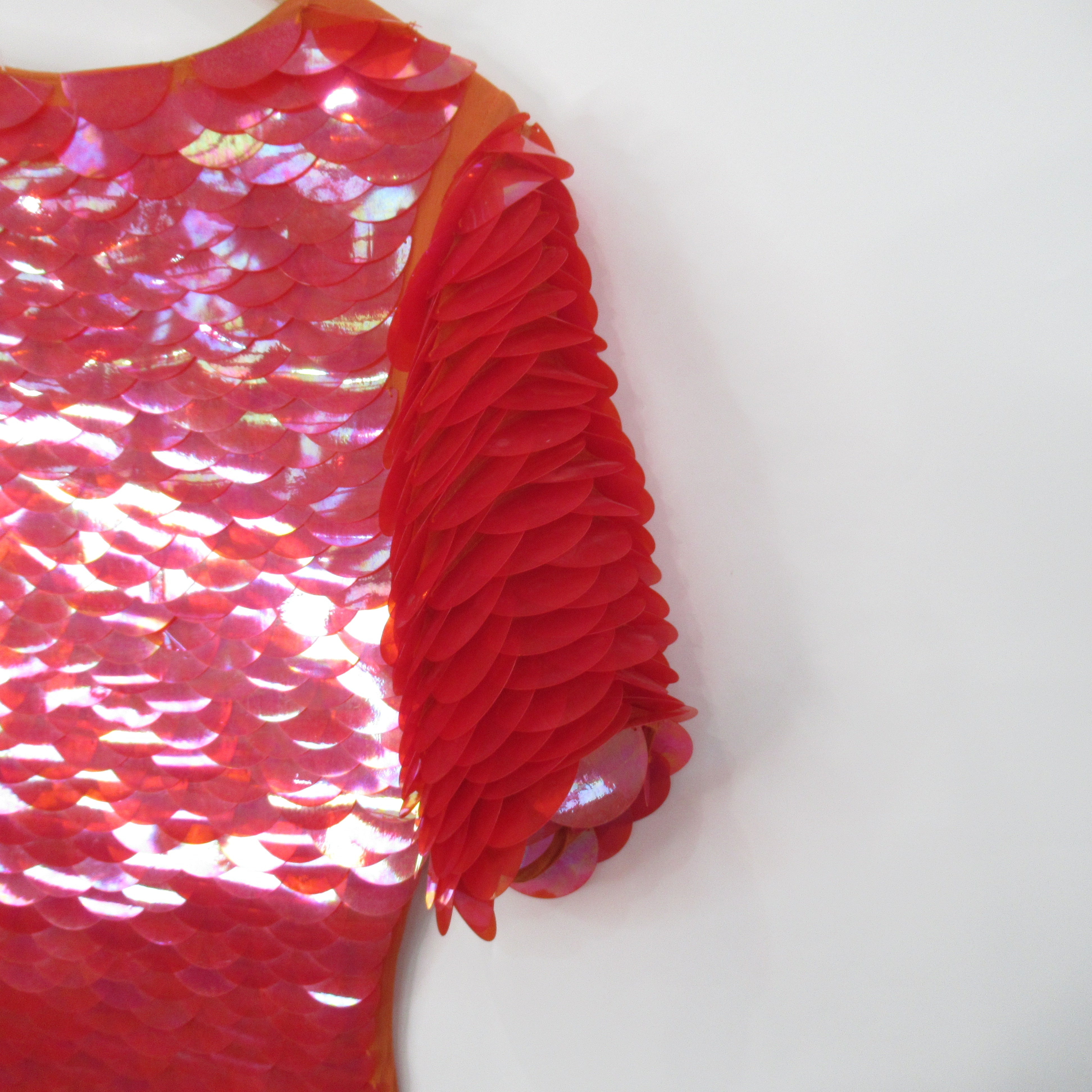 sleeve image for Unbranded Mermaid Dress Orange Medium Womenswear | Pre-loved