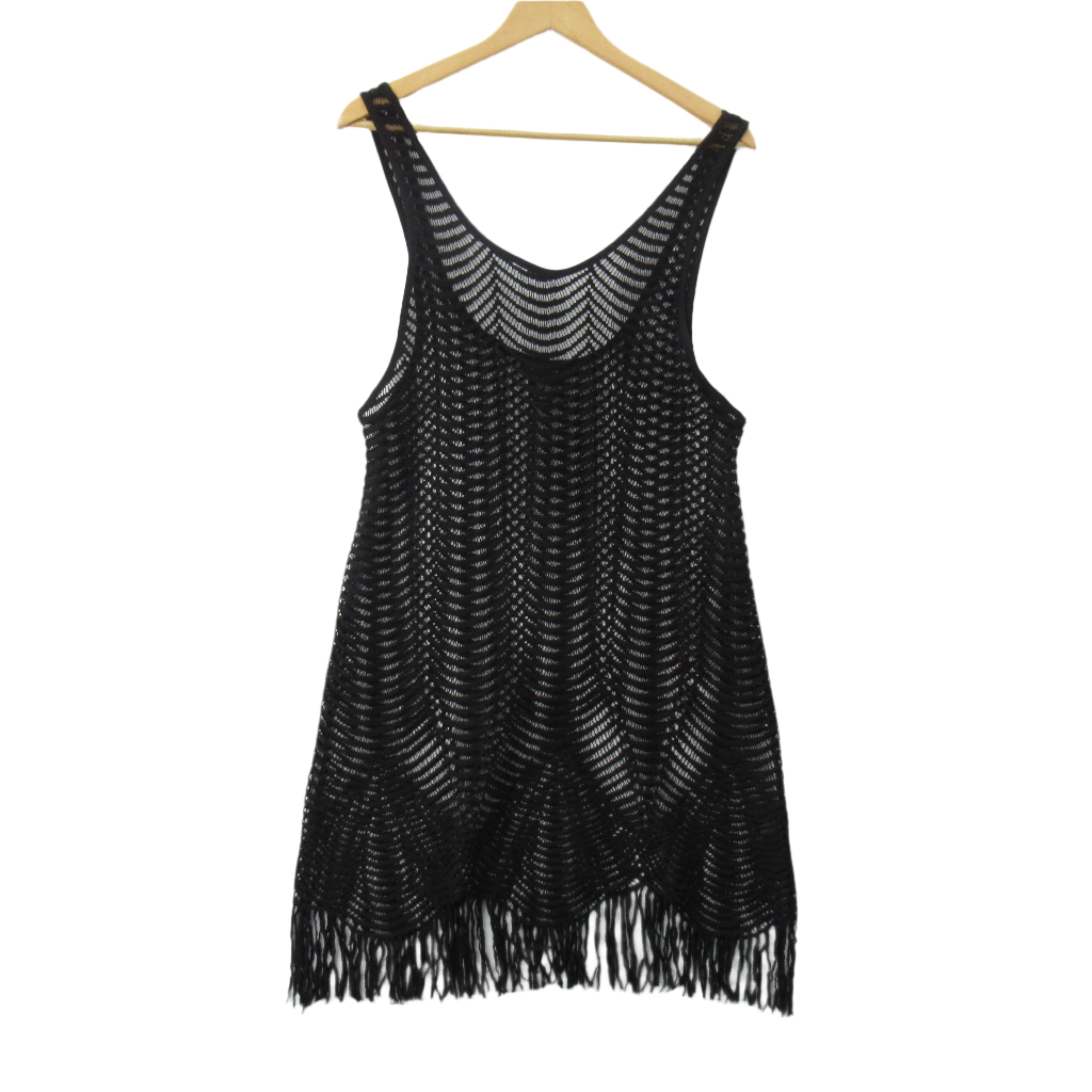 front image for New Look String Vest Black Medium Unisex | Pre-loved