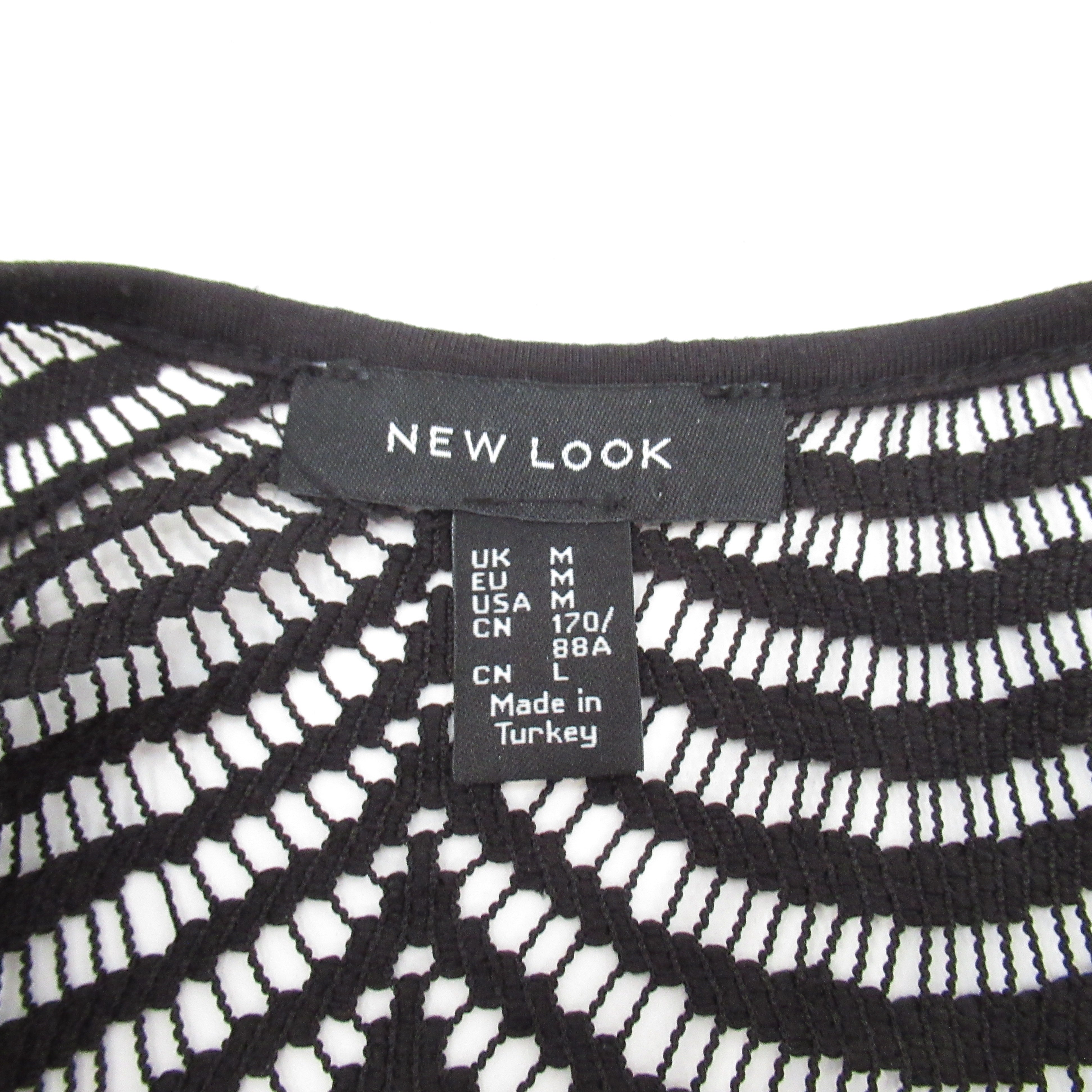 label image for New Look String Vest Black Medium Unisex | Pre-loved