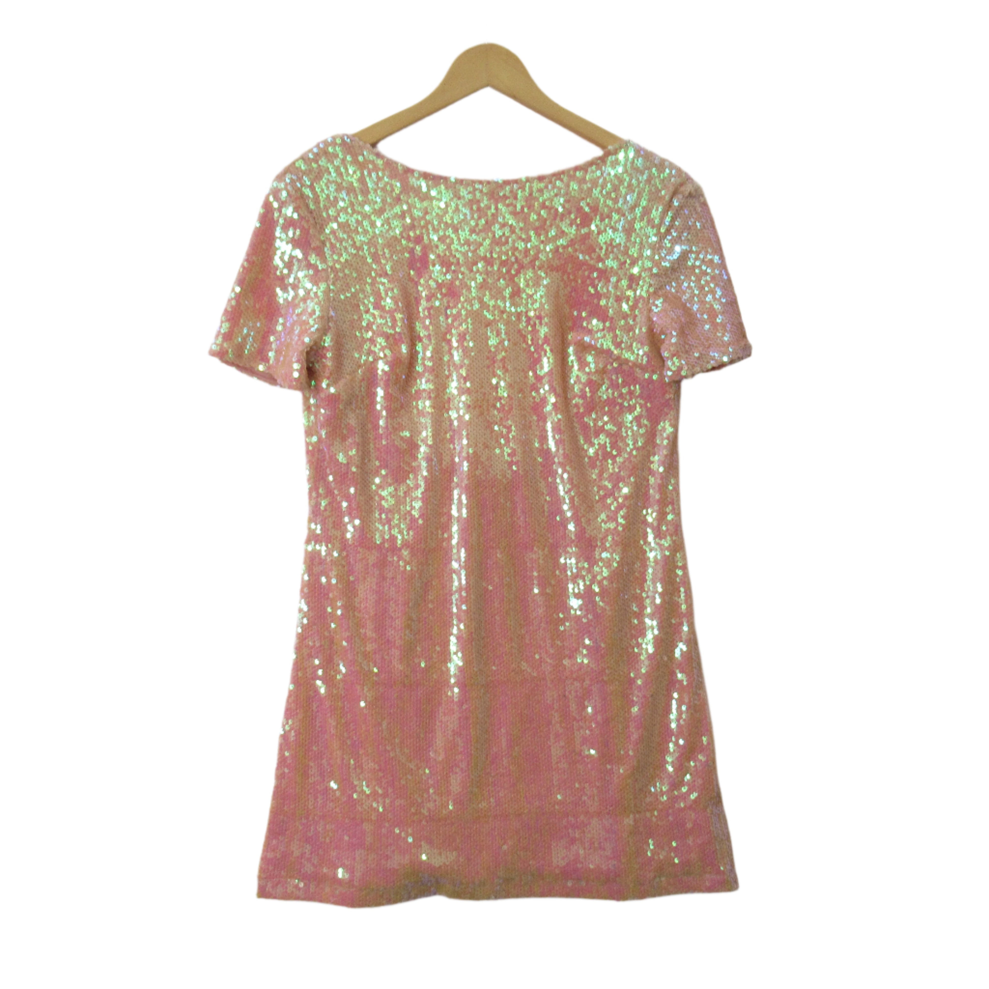 front image for Motel Sequin Backless Dress Small Pink Womenswear | Pre-loved