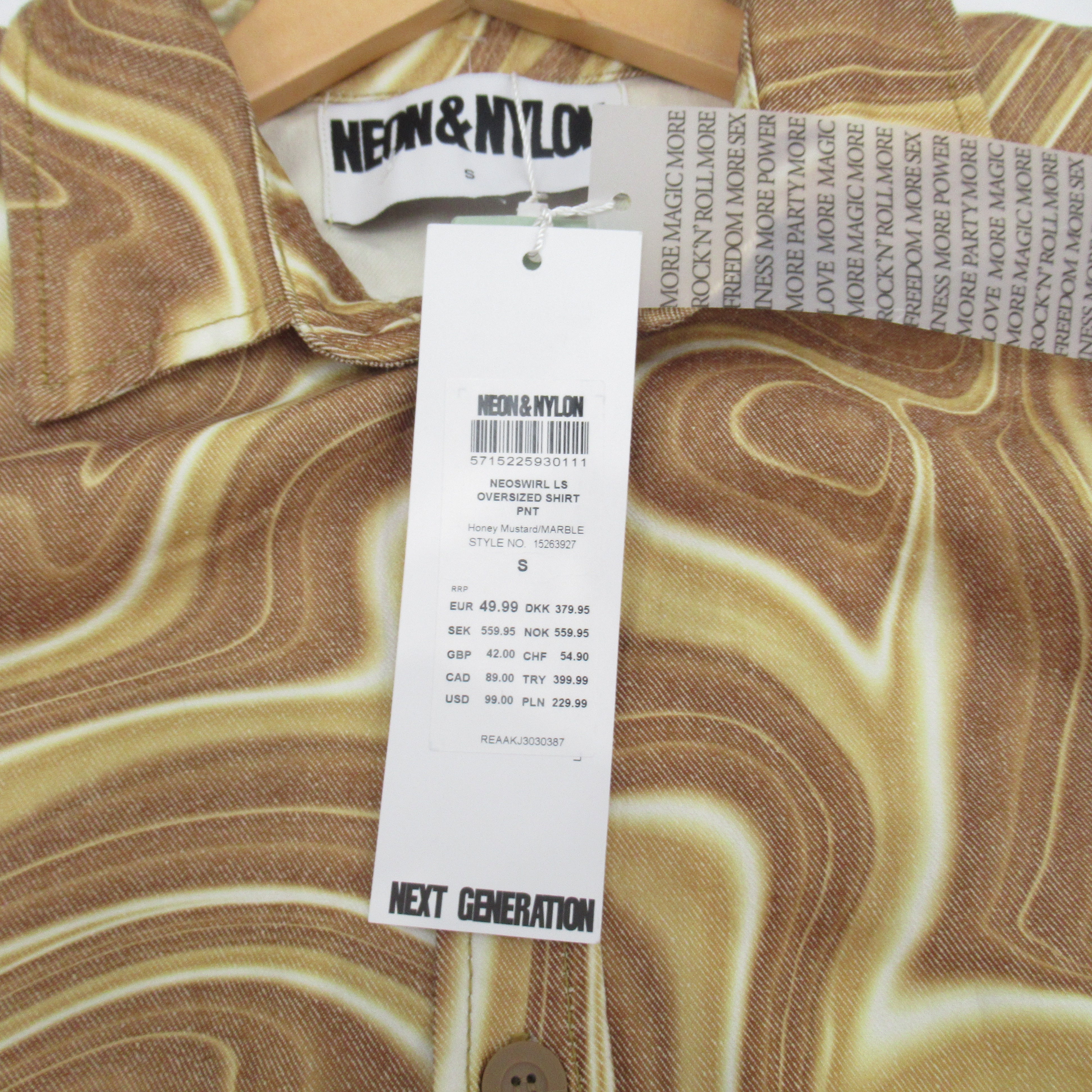 label image for Neon & Nylon Shirt Vintage Small Multicoloured Menswear | Pre-loved 