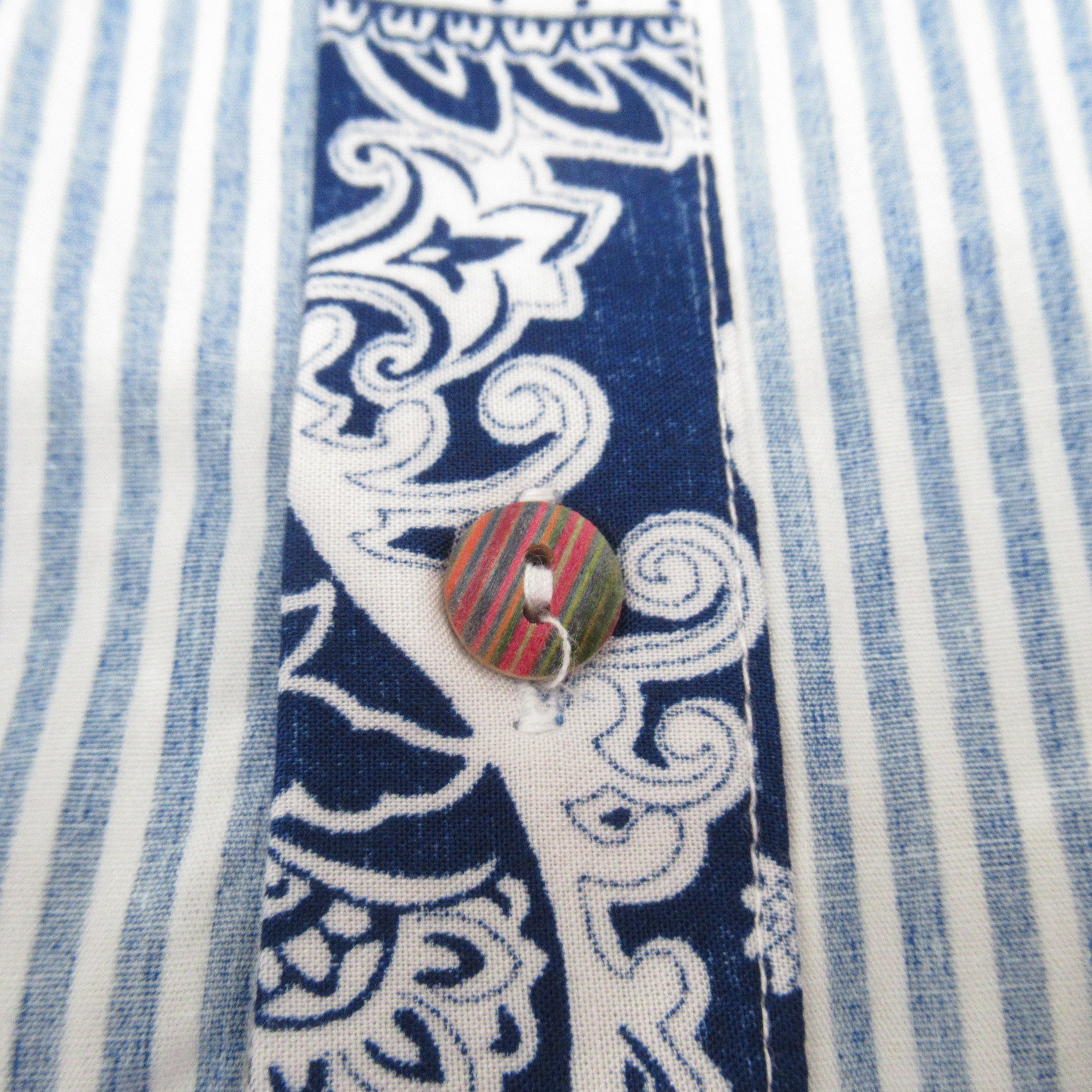 close up image for Life & Heritage Shirt Blue Paisley Medium Menswear | Pre-loved