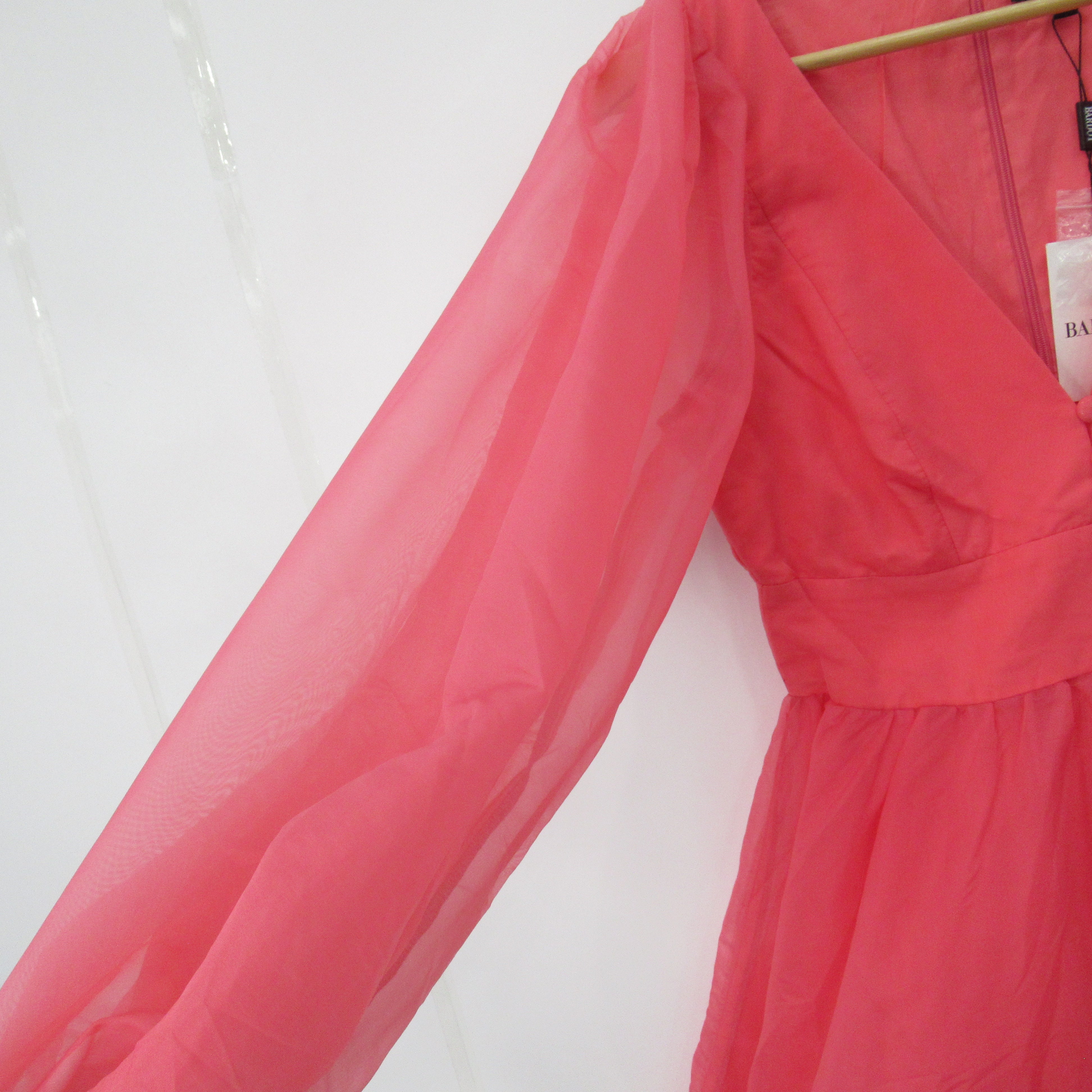 sleeve image for Bardot Organza Mini Dress Pink UK 10 Womenswear | Pre-loved