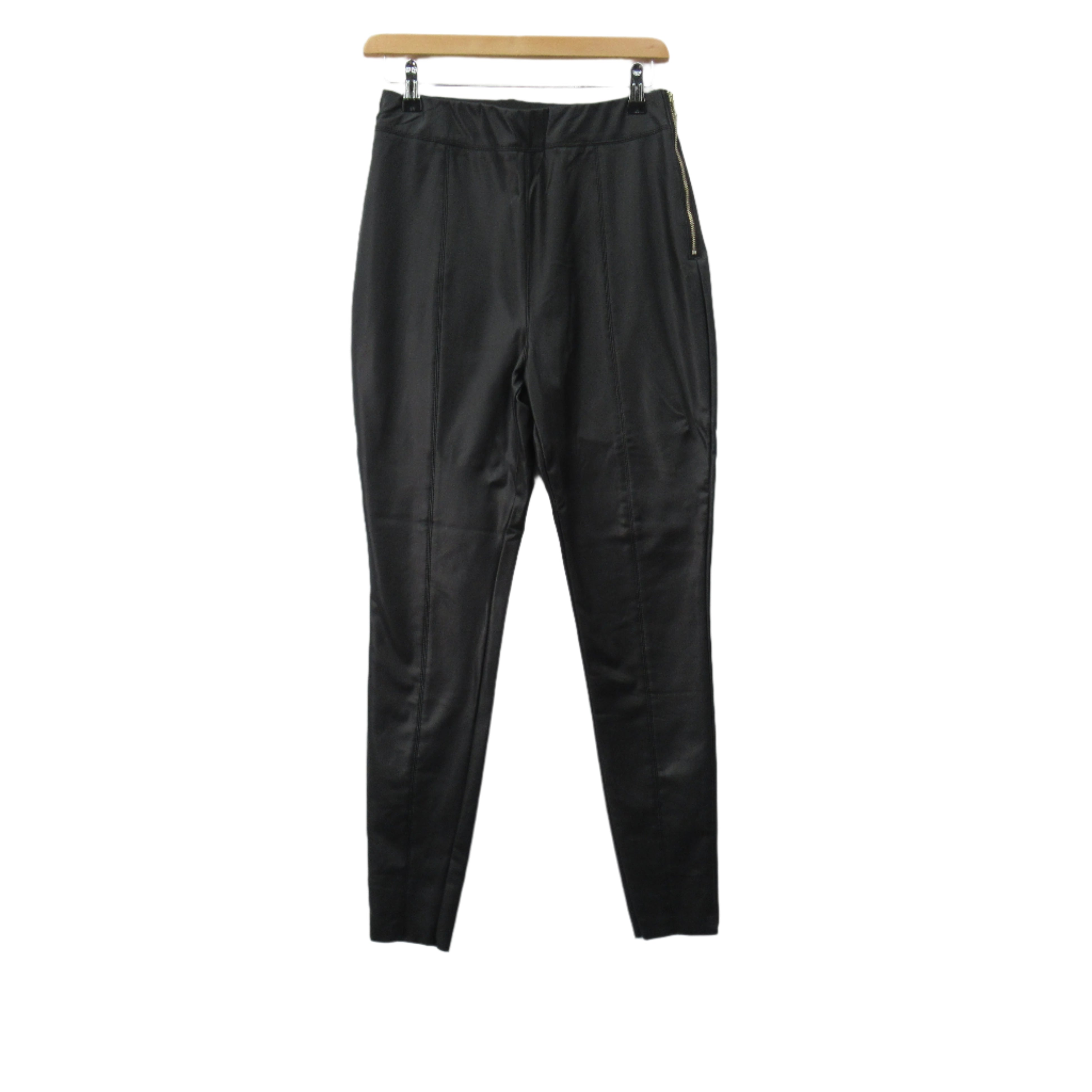 front image for River Island Faux Leather Trousers UK 10 Black Womenswear | Pre-loved
