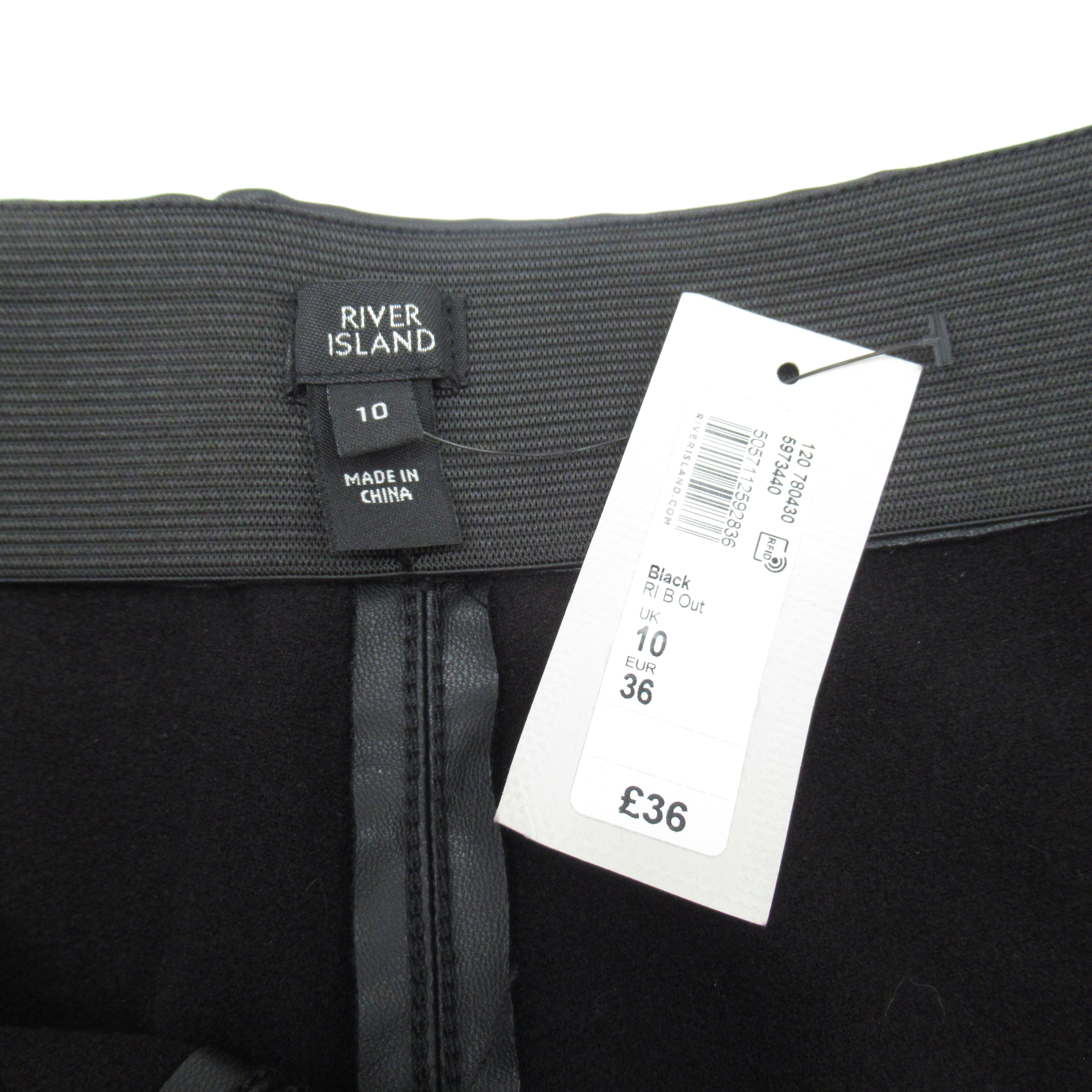 label image for River Island Faux Leather Trousers UK 10 Black Womenswear | Pre-loved