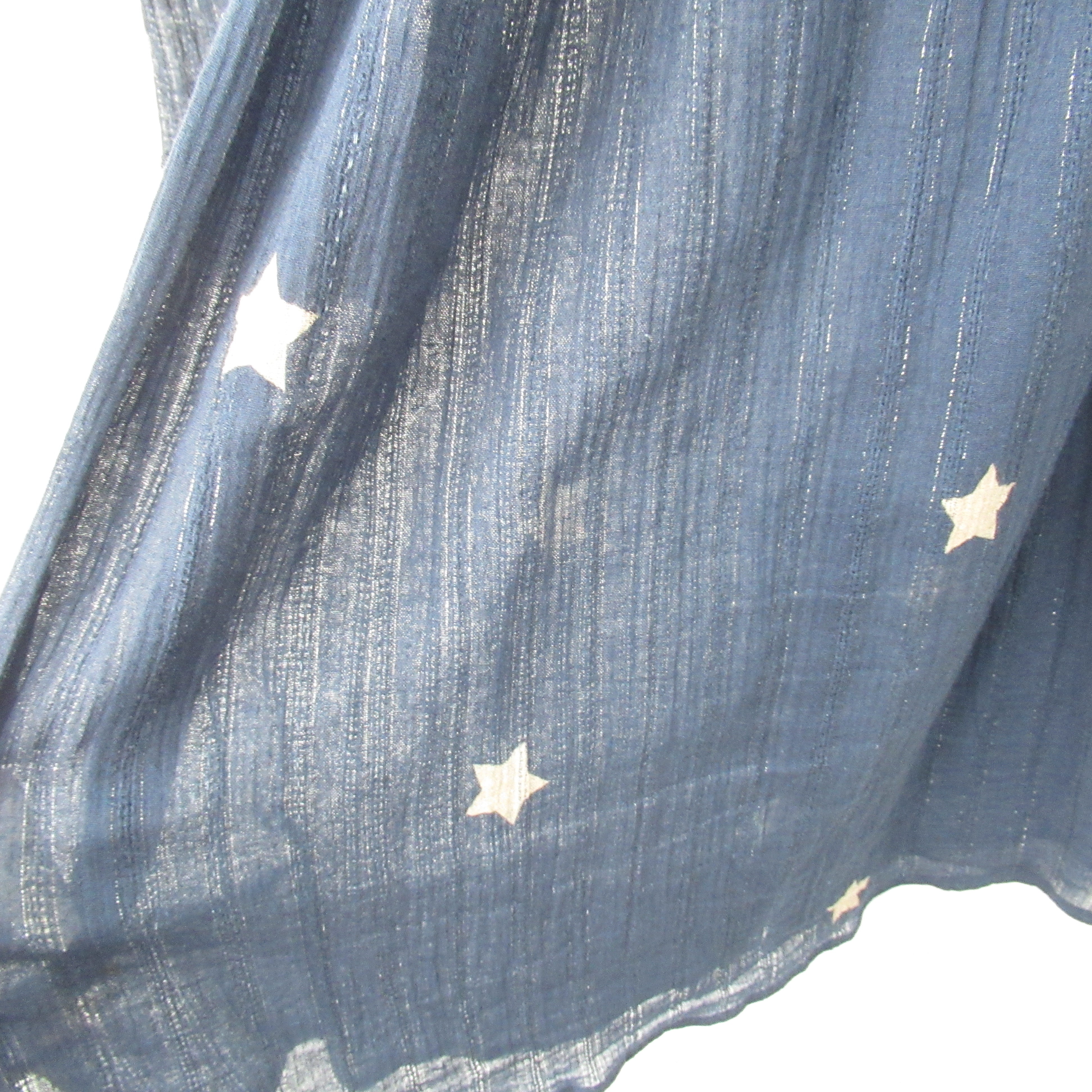 close up image for Pyrus Shirt Dress S/M Blue Star Print Womenswear | Pre-loved