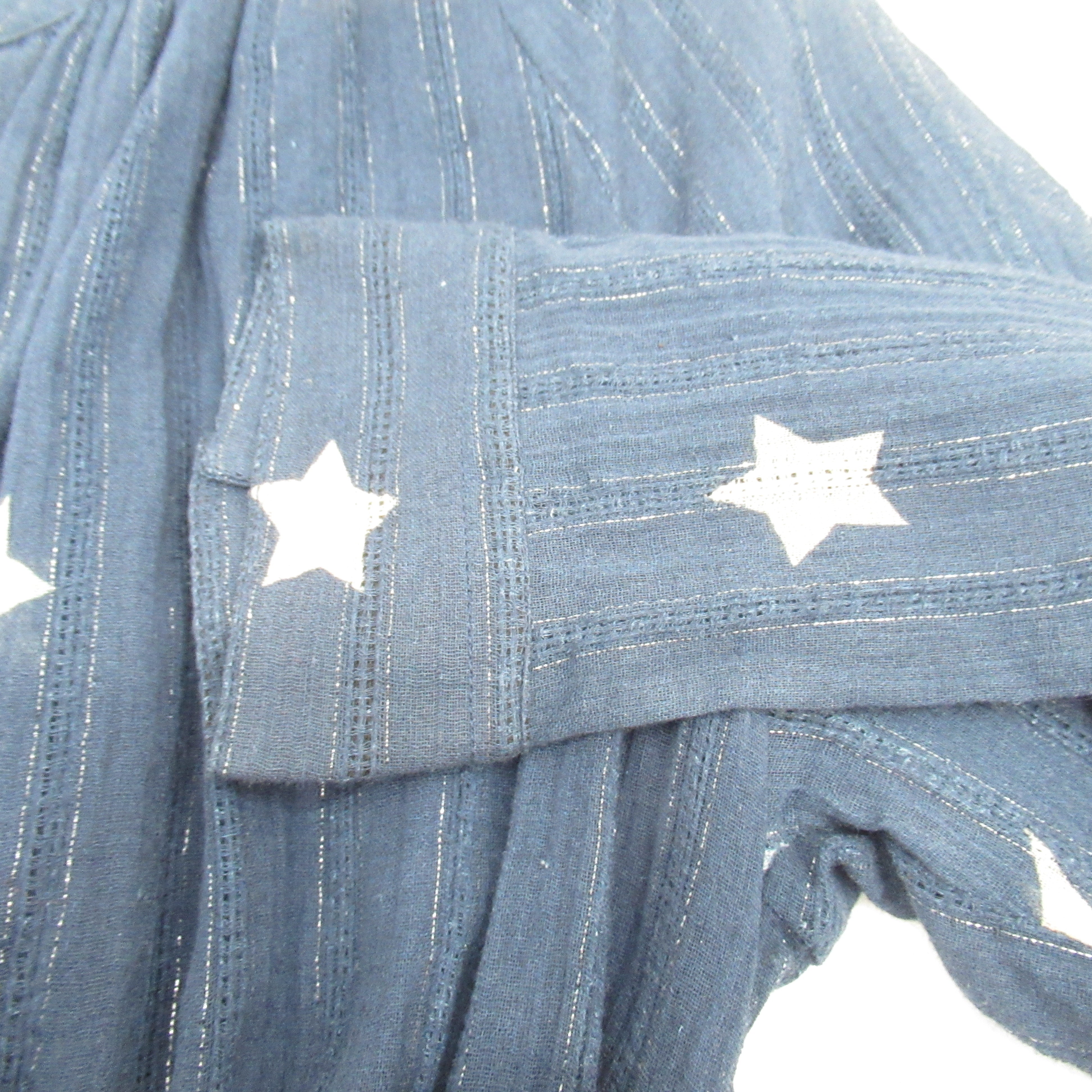 close up image for Pyrus Shirt Dress S/M Blue Star Print Womenswear | Pre-loved
