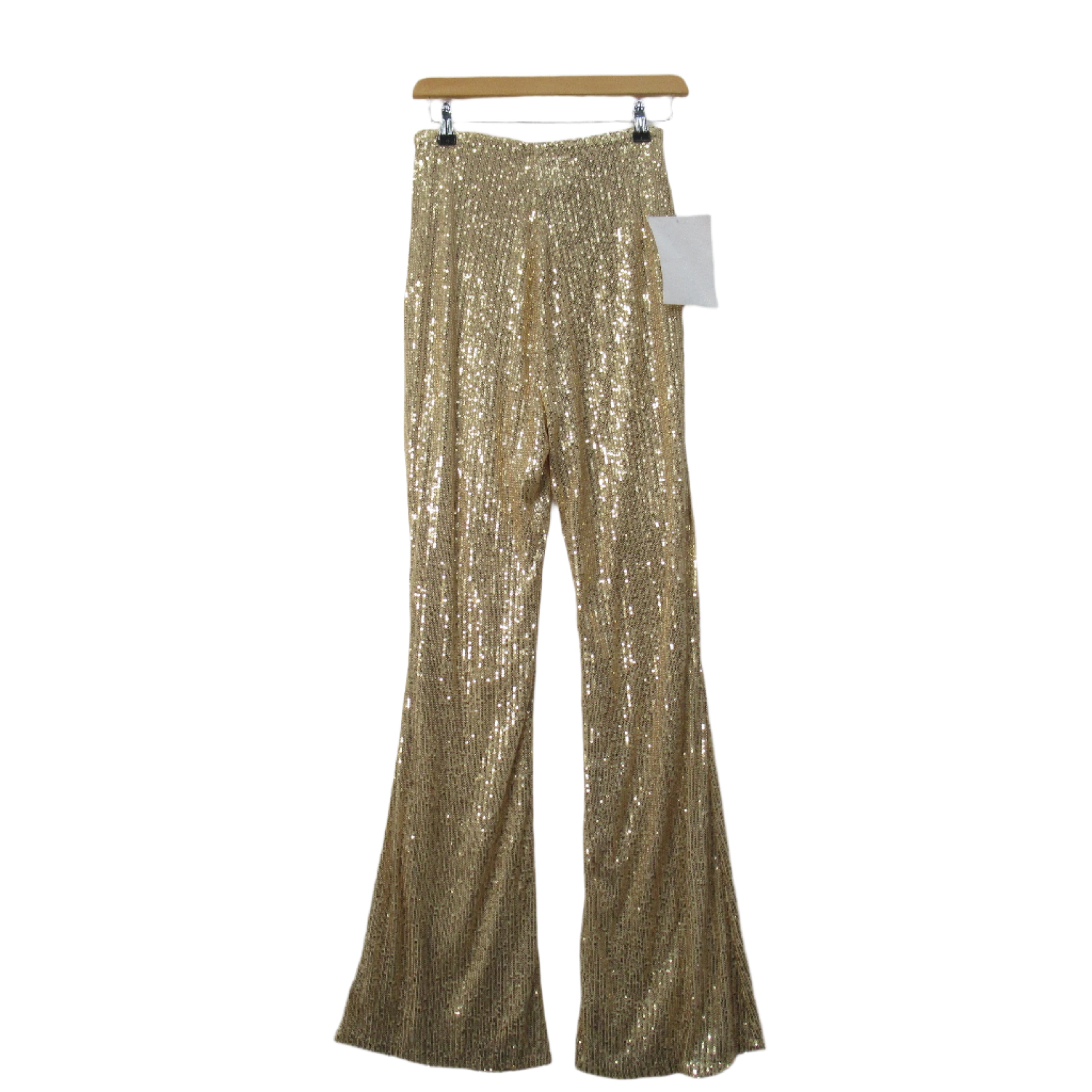 back image for Jaded Rose Trousers UK 8 Gold Sequin Womenswear - Preloved