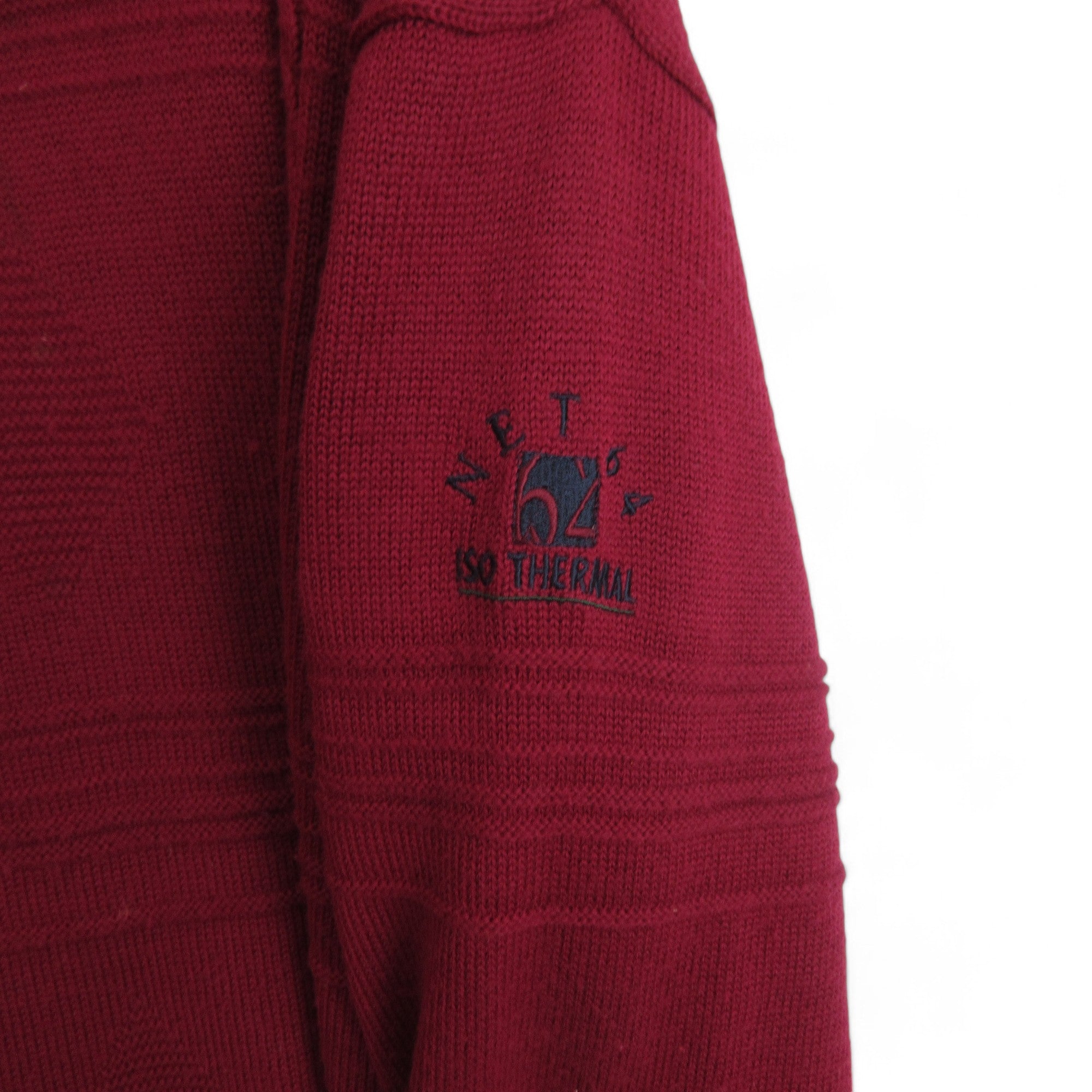 sleeve image for Stylo Net 64 Large Red Thermal Jumper Vintage Menswear | Preloved