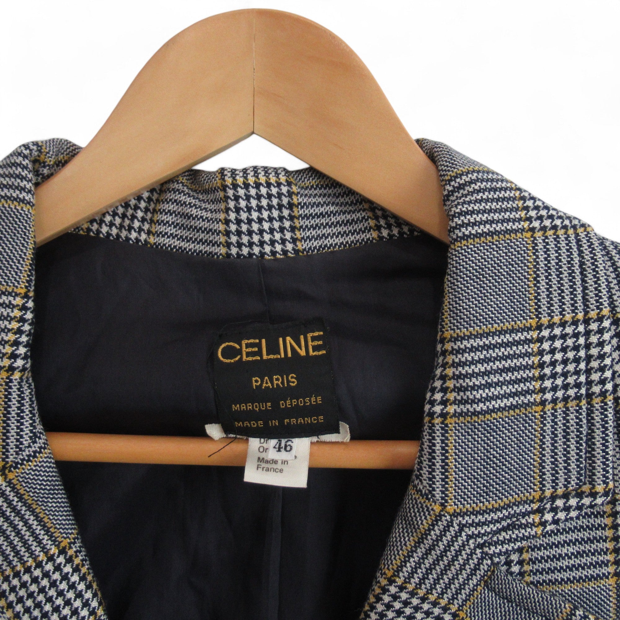 label image for Celine Paris Medium Grey Check Vintage Suit Womenswear | Preloved 