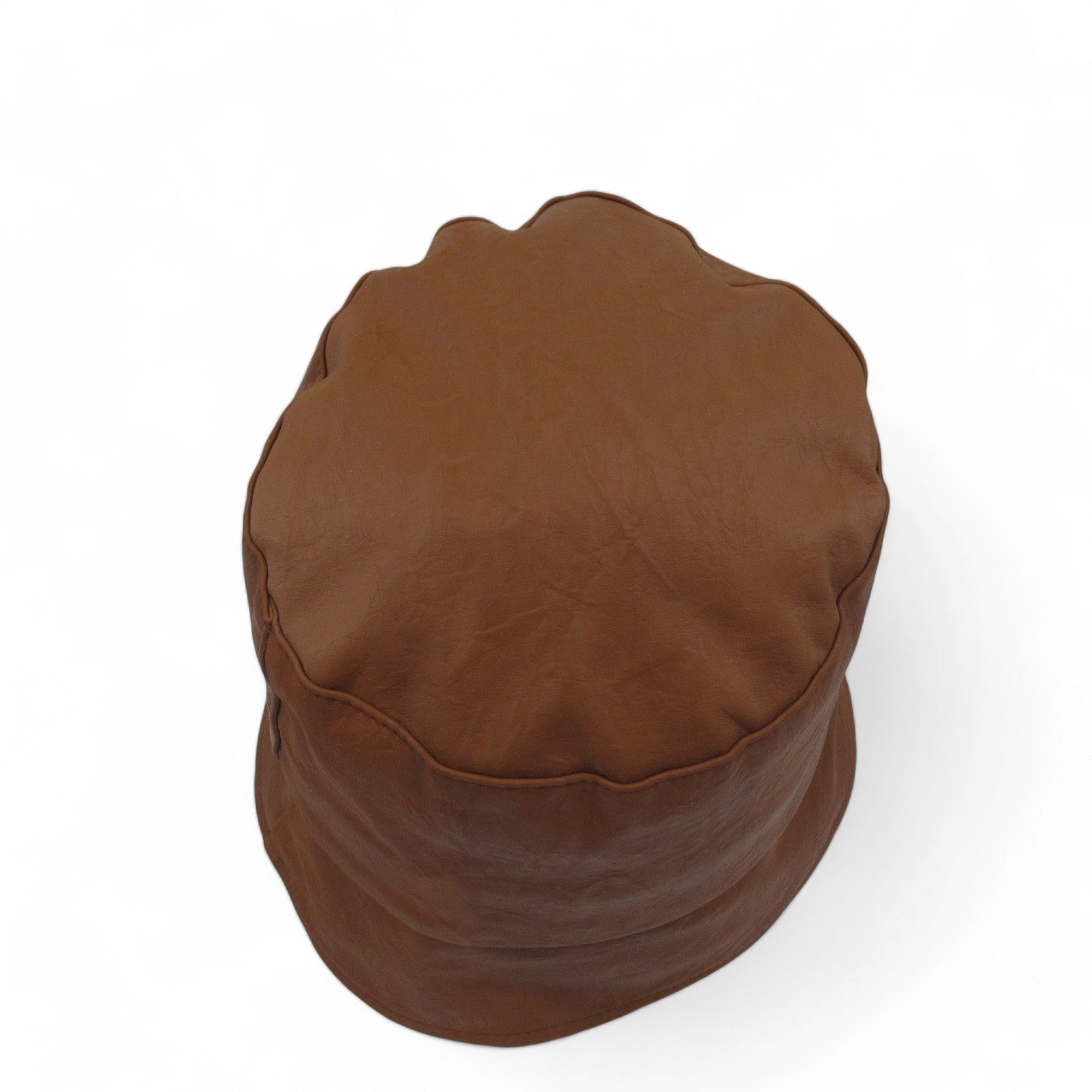 top image for Intrend Brown Bucket Hat Vegan Leather Menswear | Preloved 