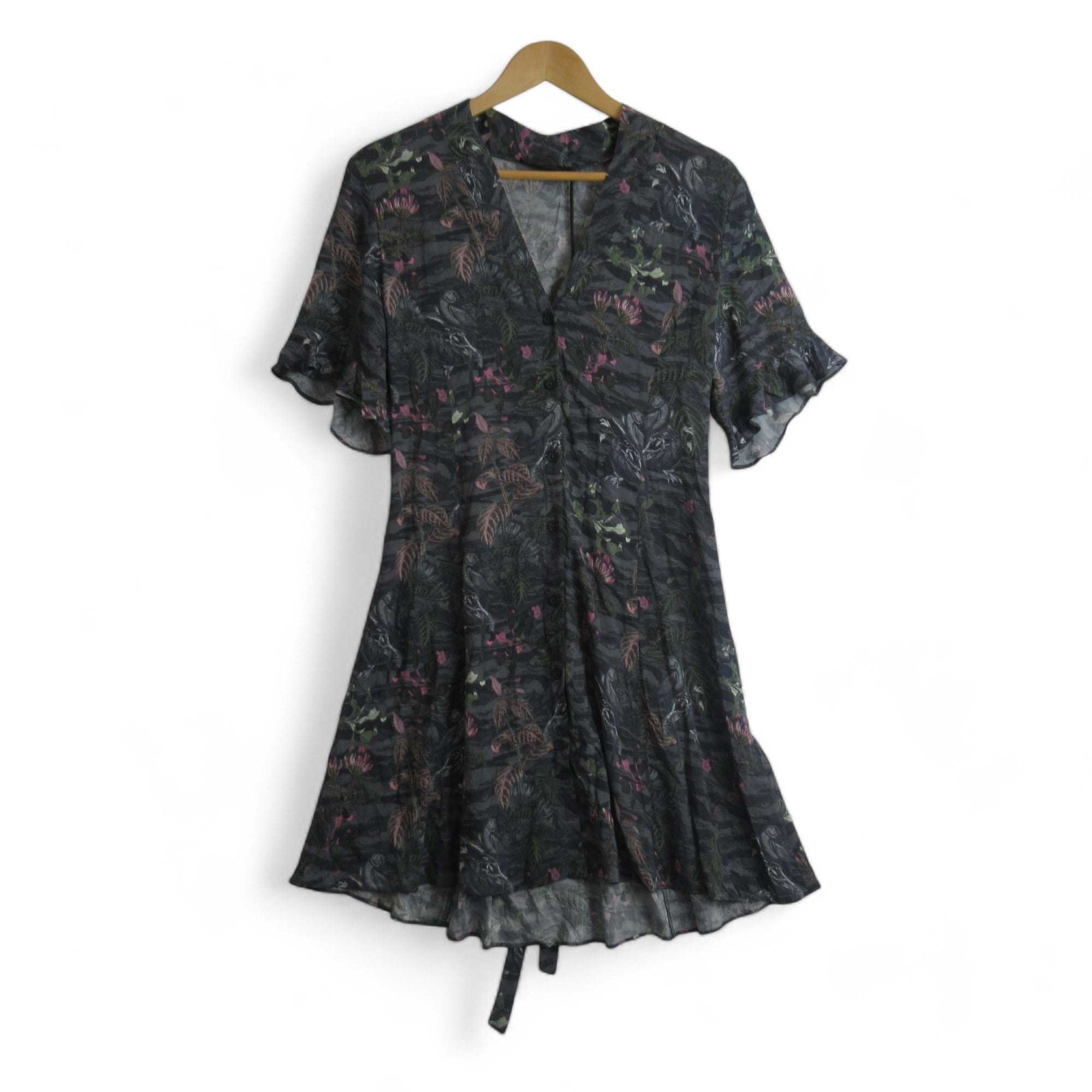 front image for All Saints Medium Multicoloured Parrot Dress Womenswear | Preloved 