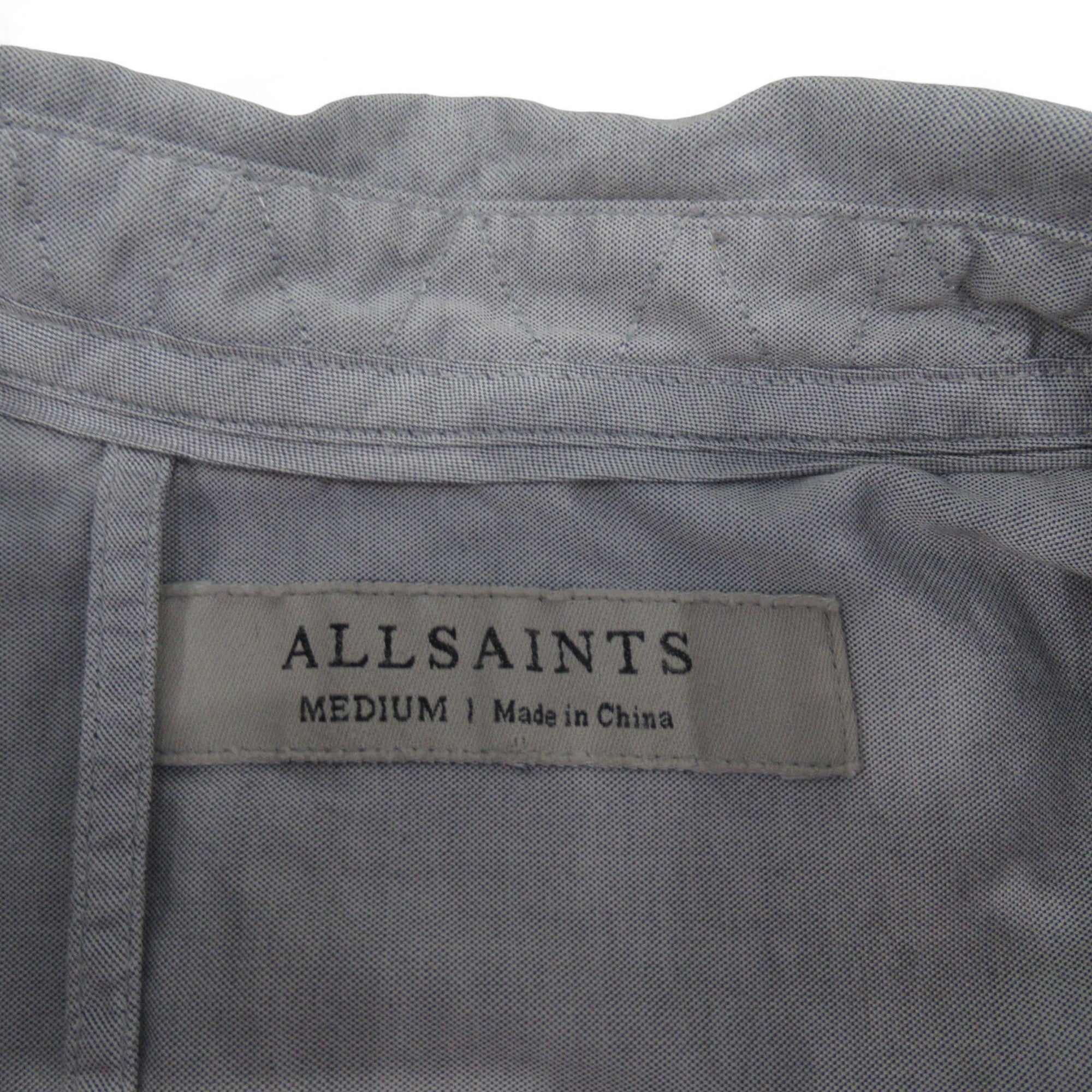 label image for All Saints Small Grey Shirt Cotton Menswear | Preloved