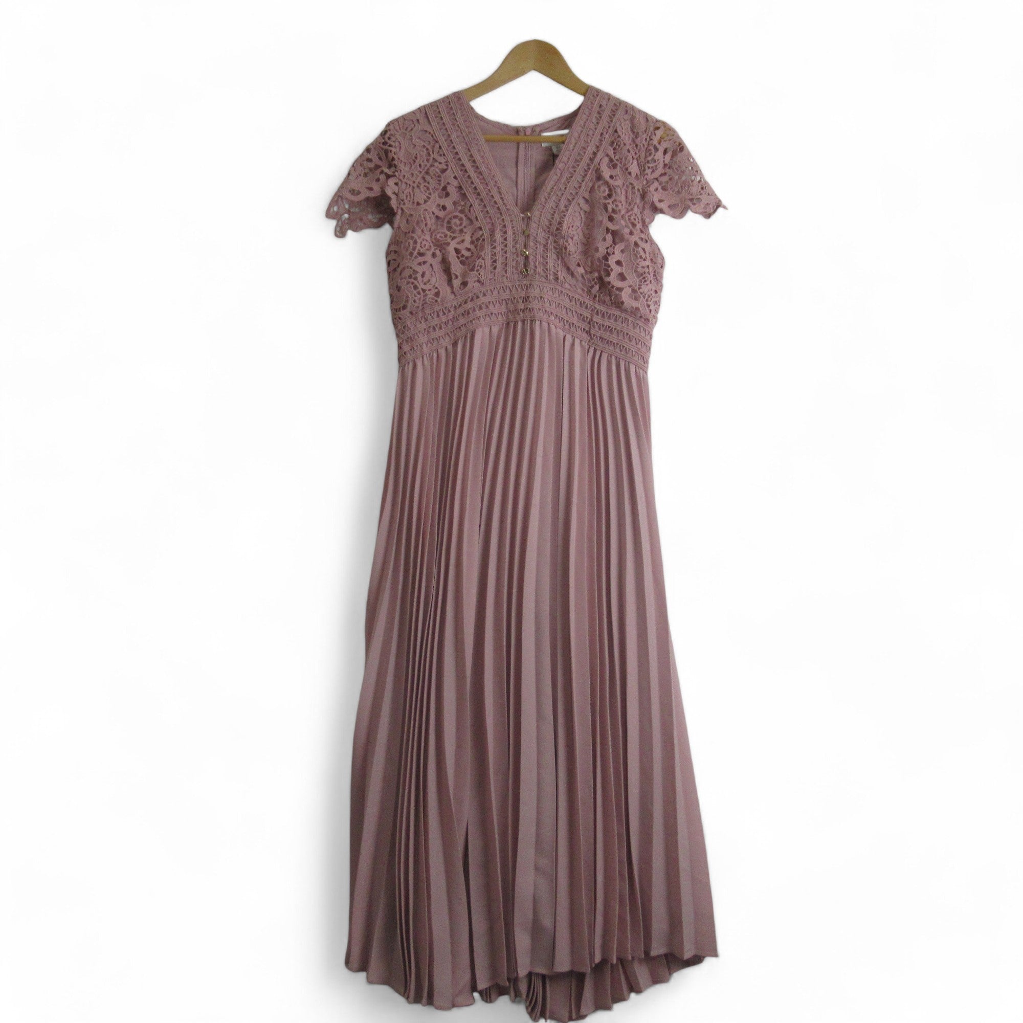 front image for ast UK 14 Pink Pleated Dress Womenswear | Preloved 