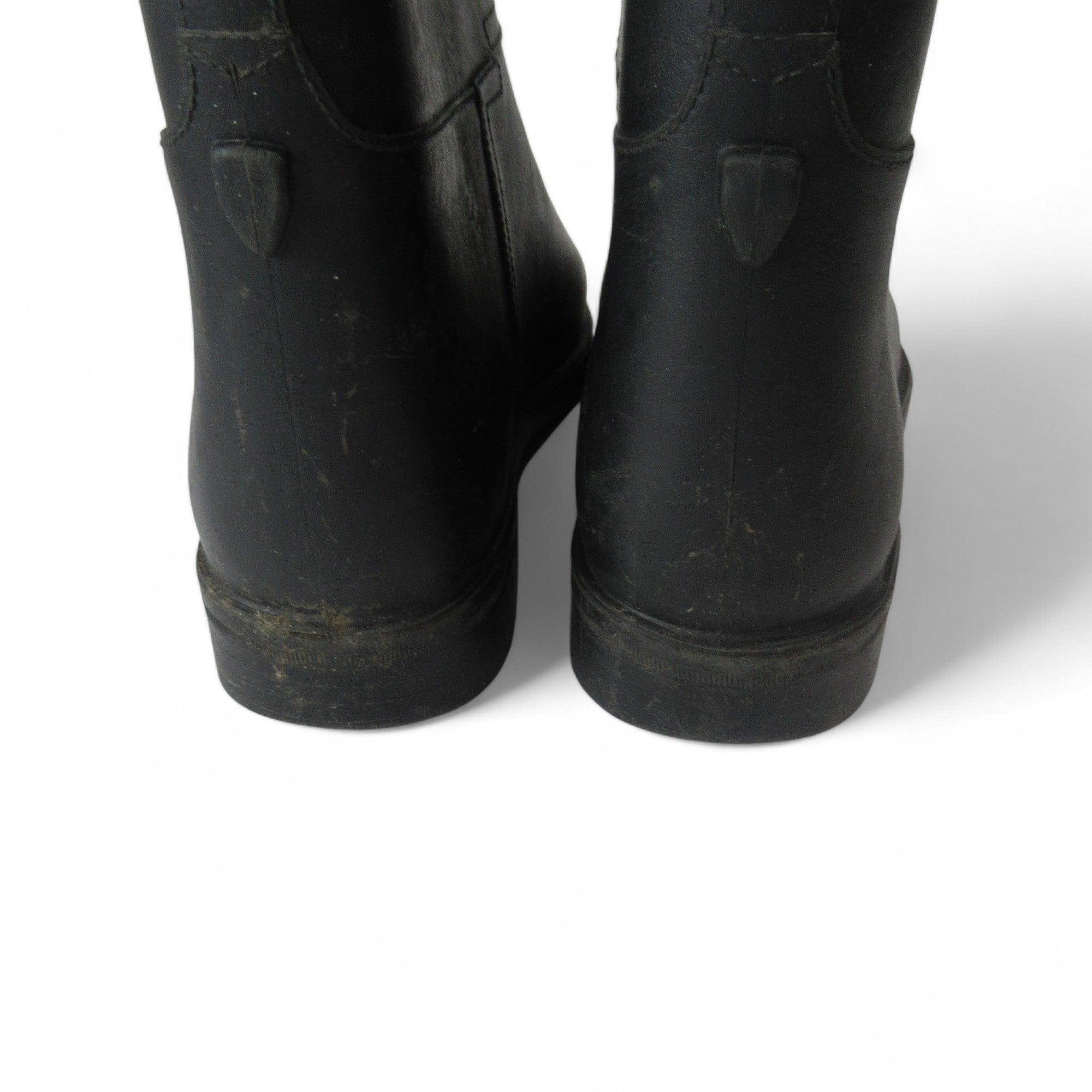 back image for adett UK 8 Black Rubber riding Boots Womenswear | Preloved 