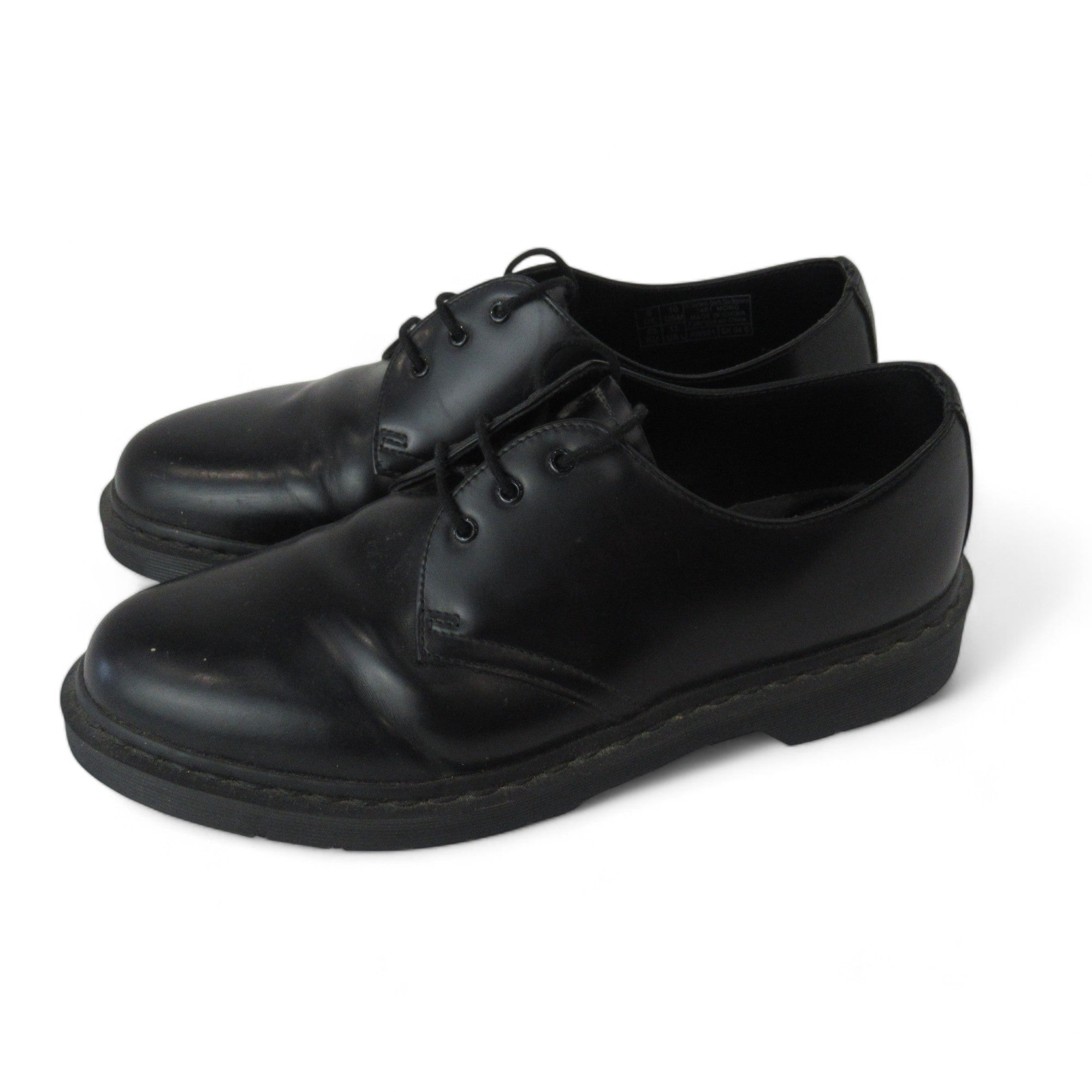 side image for Dr Martens UK 9 Black Leather Shoes Menswear | Preloved 