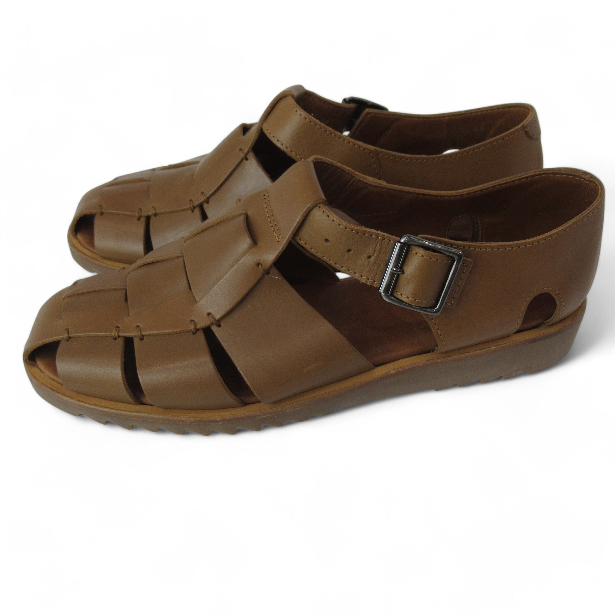 side image for Paraboot UK 10 Brown Leather Sandals Menswear | Preloved 