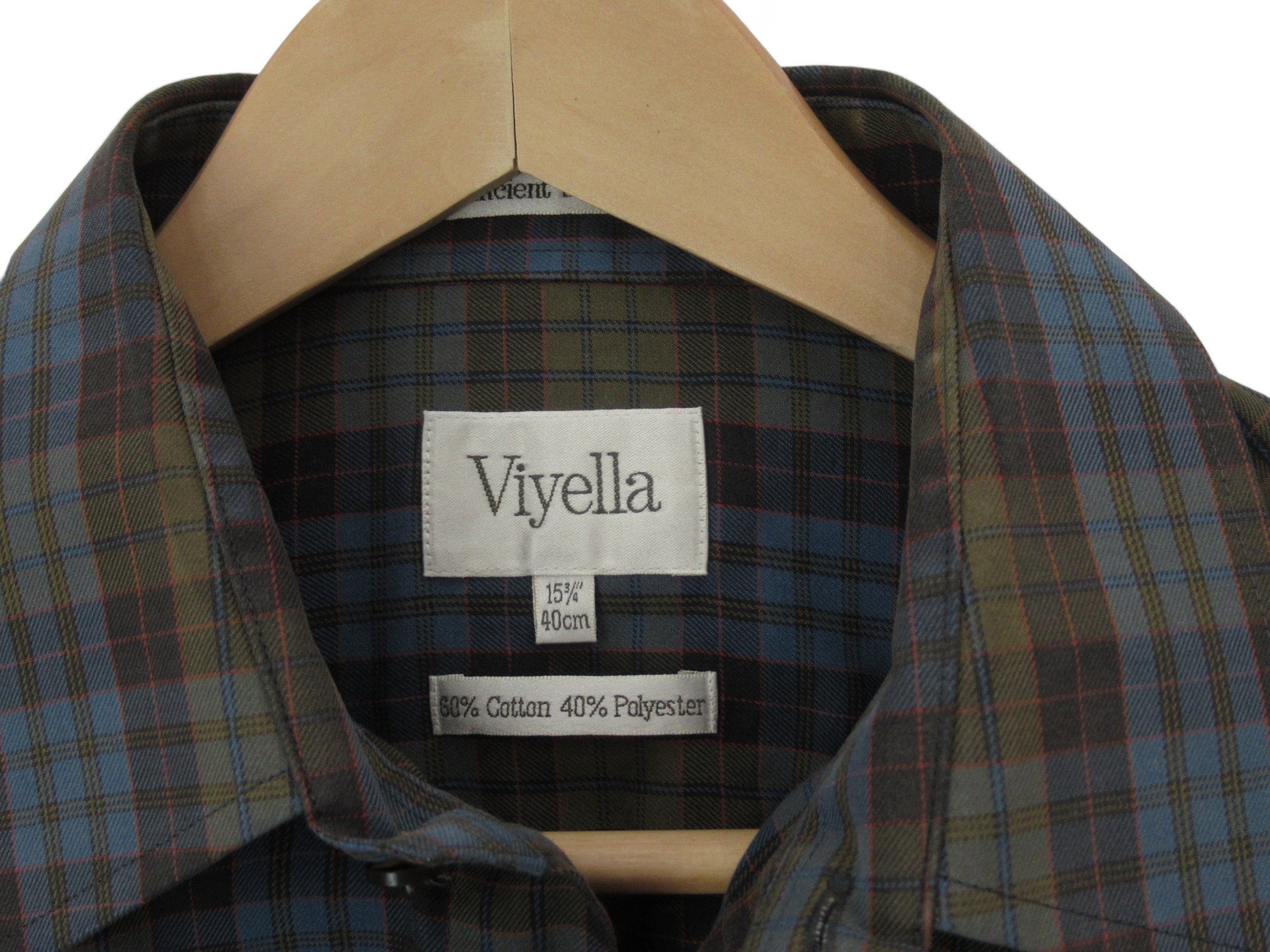 Label image for Viyella 15 3/4" Multicoloured Checked Shirt Menswear | Preloved