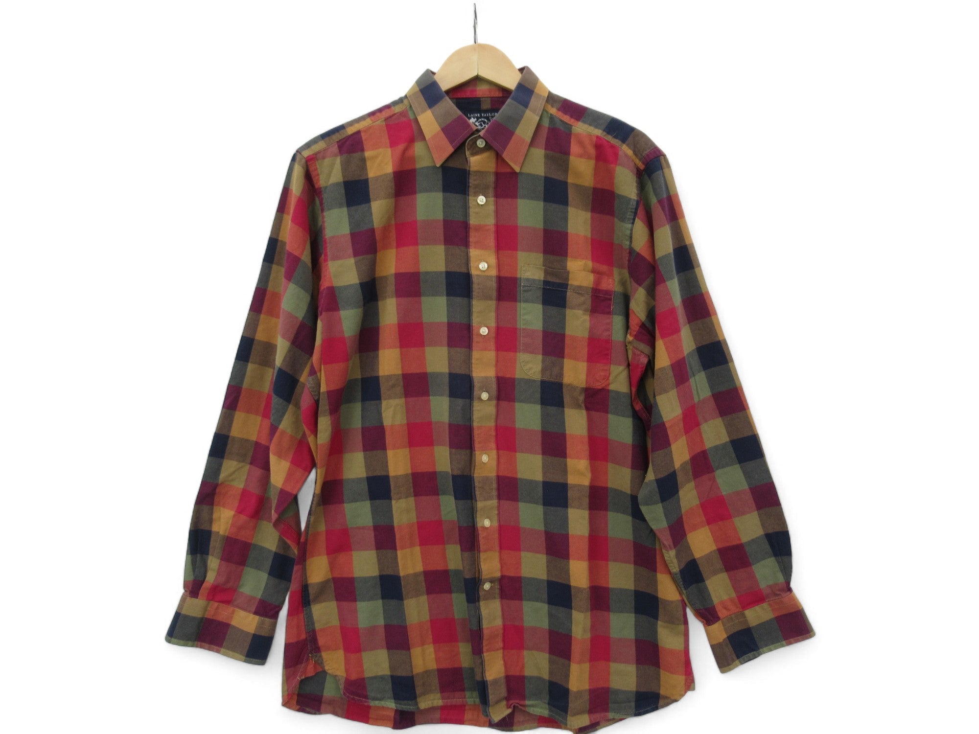 Front image for Laine Taylor 16" Multicoloured Check Shirt Menswear | Preloved 