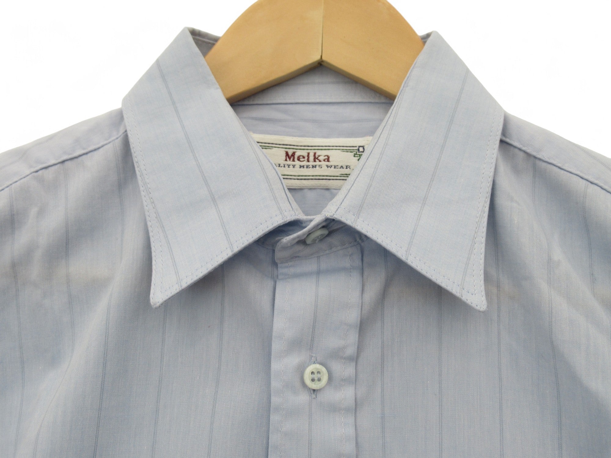 Label image for Melka 15" Blue Long Sleeved Shirt Menswear | Preloved