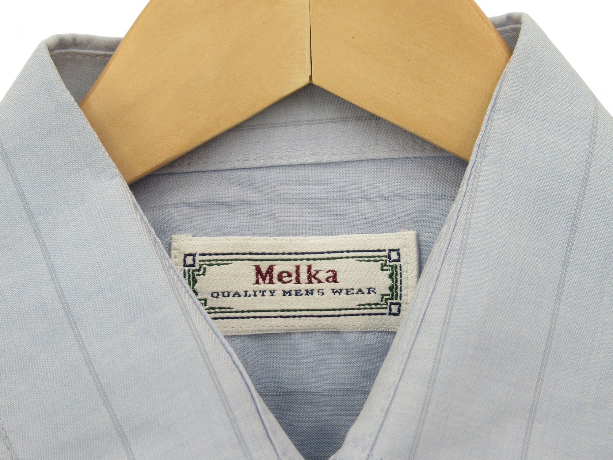 Label image for  Melka 15" Blue Long Sleeved Shirt Menswear | Preloved