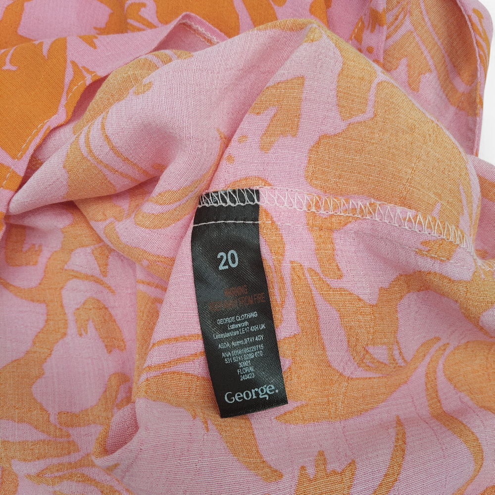 label image for George Top Blouse UK 20 Orange Pink Womenswear | Pre-loved