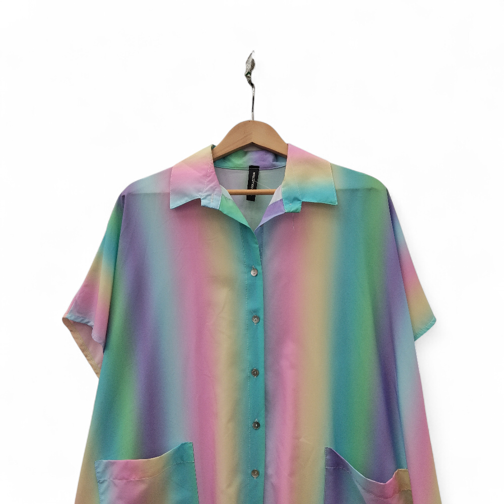 top image for The Closet Queen Rainbow Shirt Dress XXL Womenswear | Pre-loved