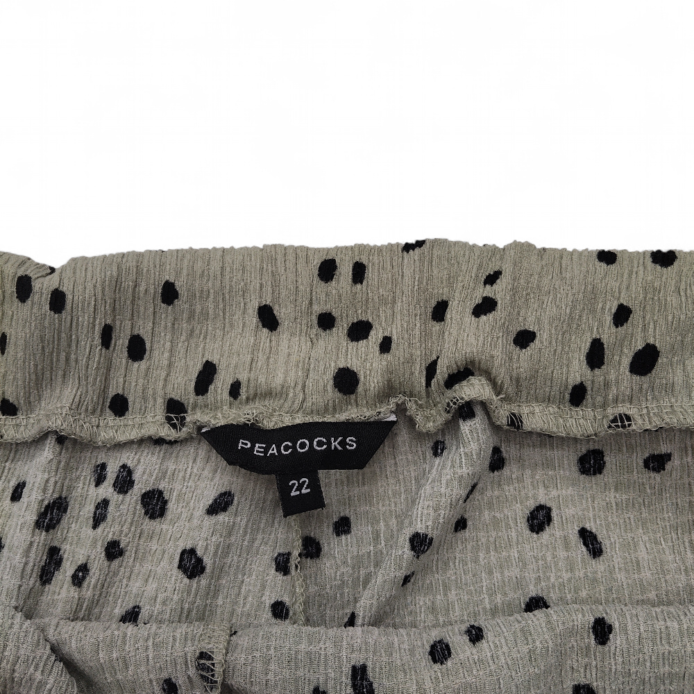 Peacocks Culotte Trousers UK 22 Green Womenswear | Pre-loved