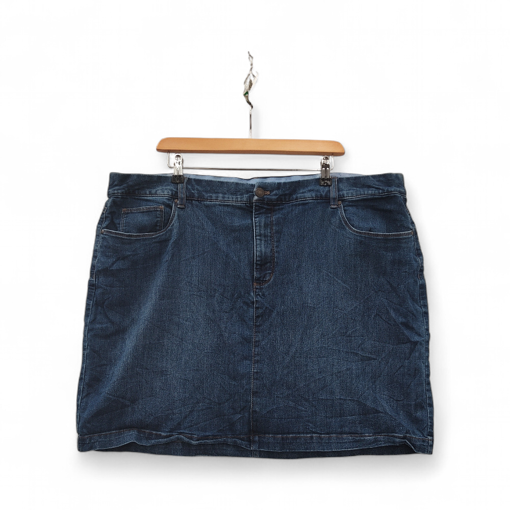 front image for Croft & Barrow Denim Skirt UK 20 Blue Womenswear | Pre-loved